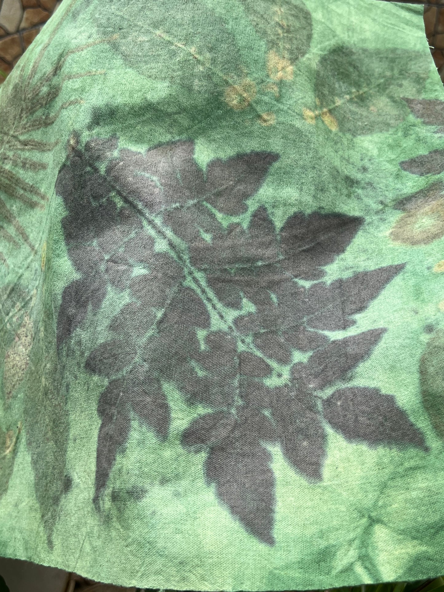 Hand-dyed Plant Dyed Tea Table Cloth Natural Dyeing Green Style Antique Style Chabu Chaxi