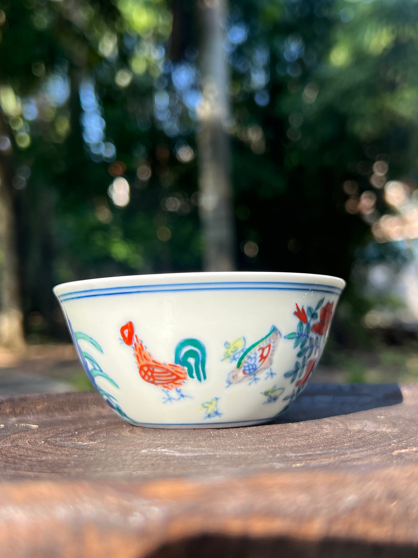 this is Chinese doucai porcelain ji gang bei. this is a ceramic teacup