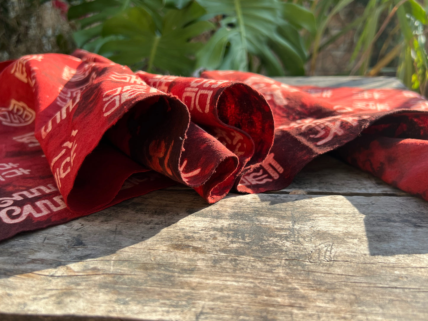 Hand Dyed Natural Dyed Tea Table Cloth Pure Cotton Red Tea Mat Chabu Chaxi