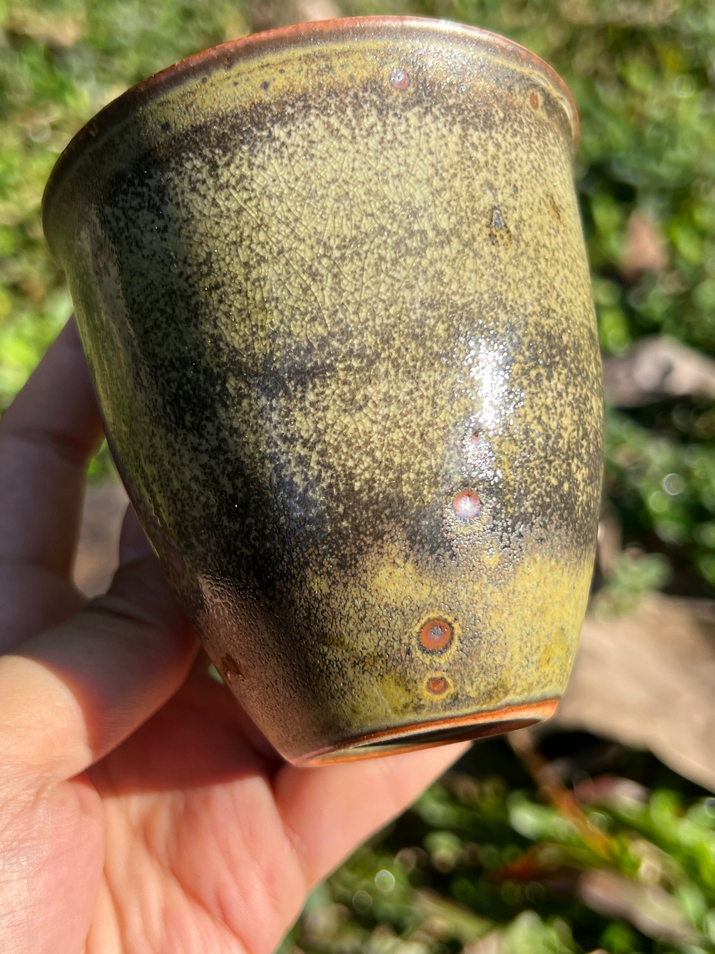 Fair cup Pottery Handmade Green Glaze Cup Handcrafted Gongdaobei Artwork Gongfu Teaware Japanese Ceramic