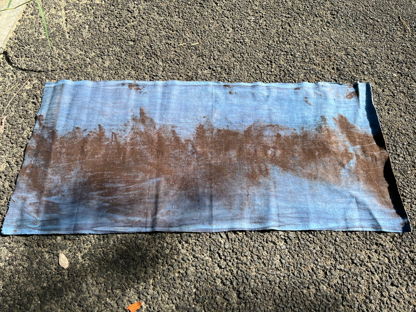 Hand Dyed Plant Dyed Tea Table Cloth Nature Dyed Cotton Tea Mat Two Sides Chabu Chaxi