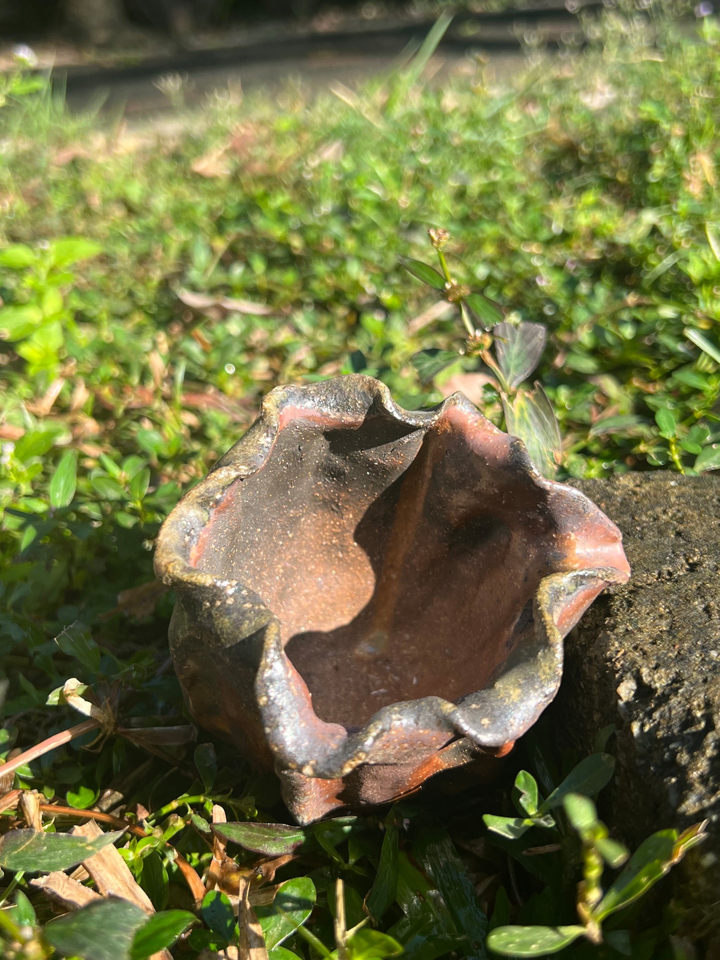 Fair cup Chinese Woodfired Handmade Crude Pottery Cup Gloss Unique Artwork Gongdaobei