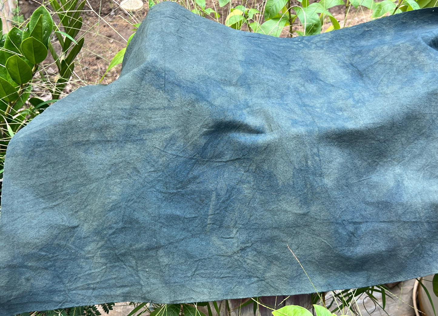Hand Dyed Indigo Dyeing Tea Table Cloth Antique Style Blue Color Tea Mat Chaxi