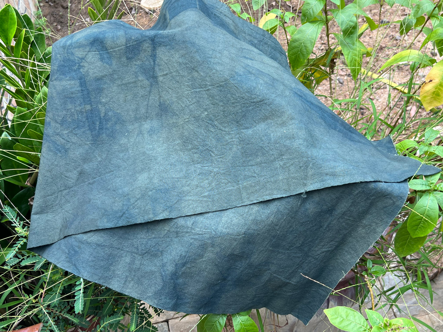 Hand Dyed Indigo Dyeing Tea Table Cloth Antique Style Blue Color Tea Mat Chaxi