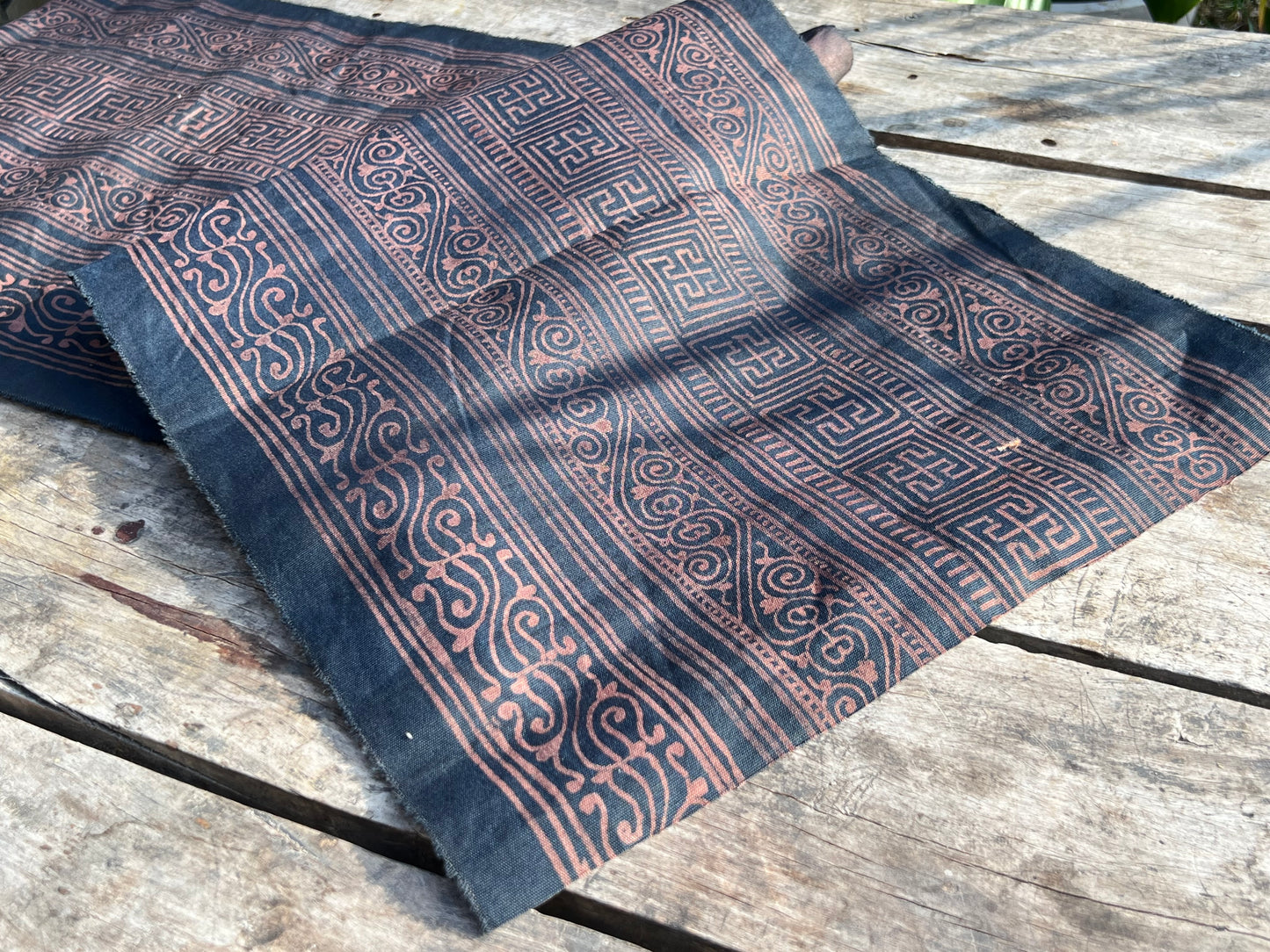 Hand-dyed Batik Fabric Chinese Miao Style Tea Table Cloth Natural Dye Classic Style Vintage Style Tea Mat Chaxi