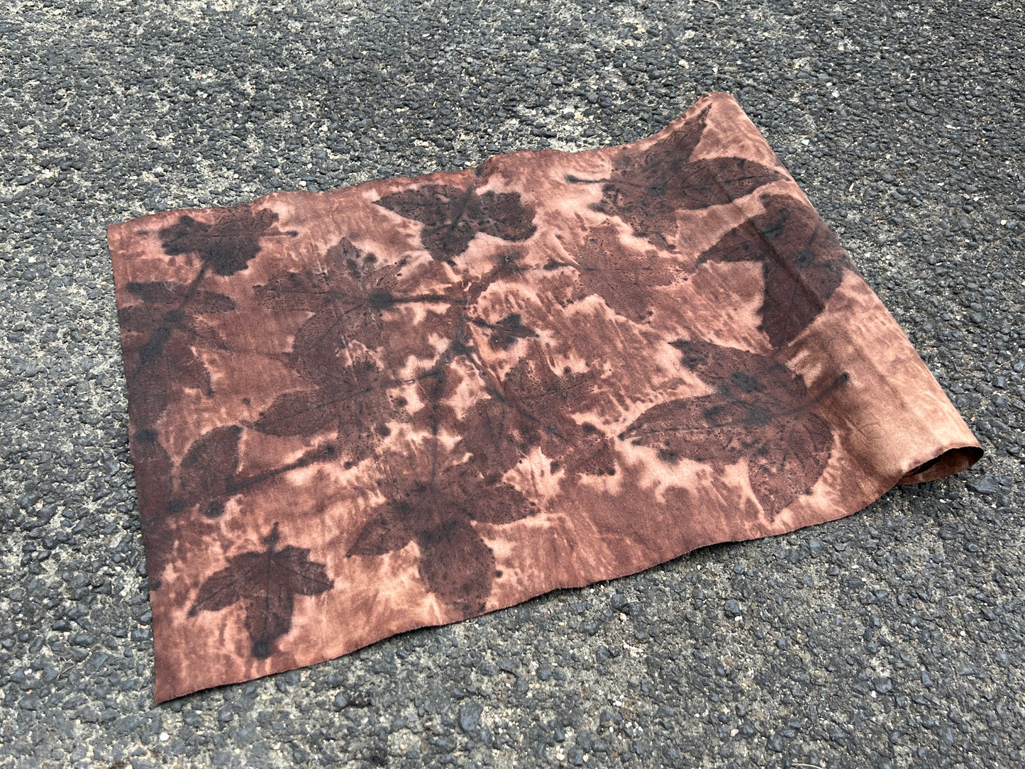 Tea Table Cloth Hand Dyed Plant Dyed Cotton Tea Mat Natura Dye Chabu Chaxi Reddish Brown Color