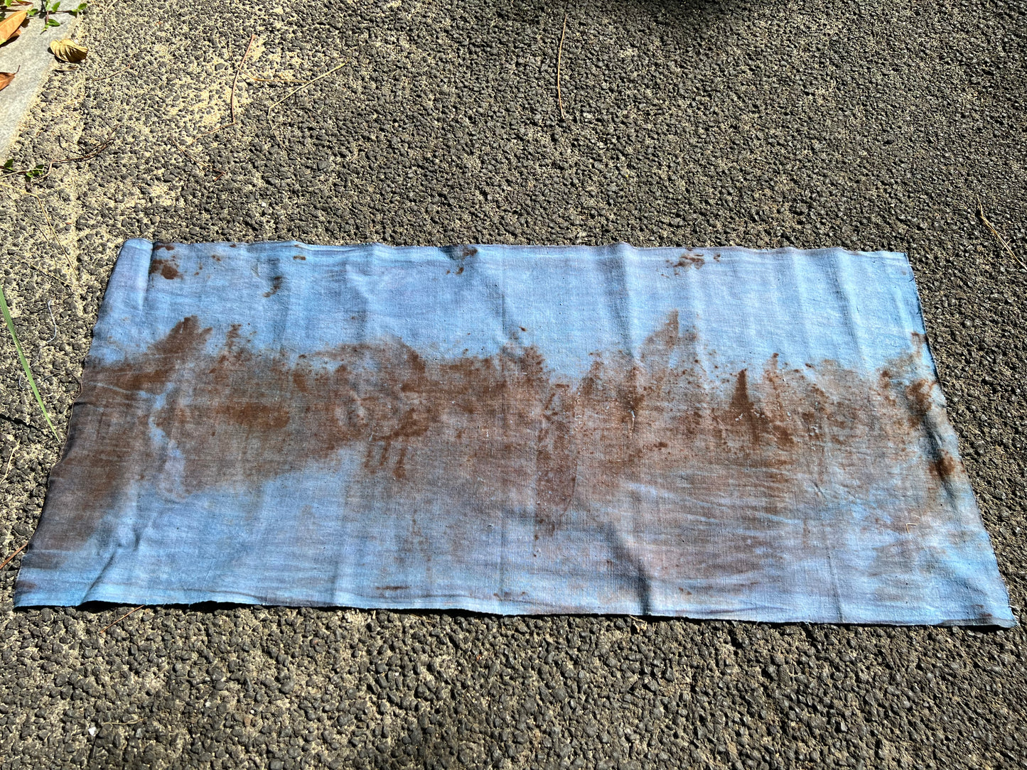 Hand Dyed Plant Dyed Tea Table Cloth Nature Dyed Cotton Tea Mat Two Sides Chabu Chaxi