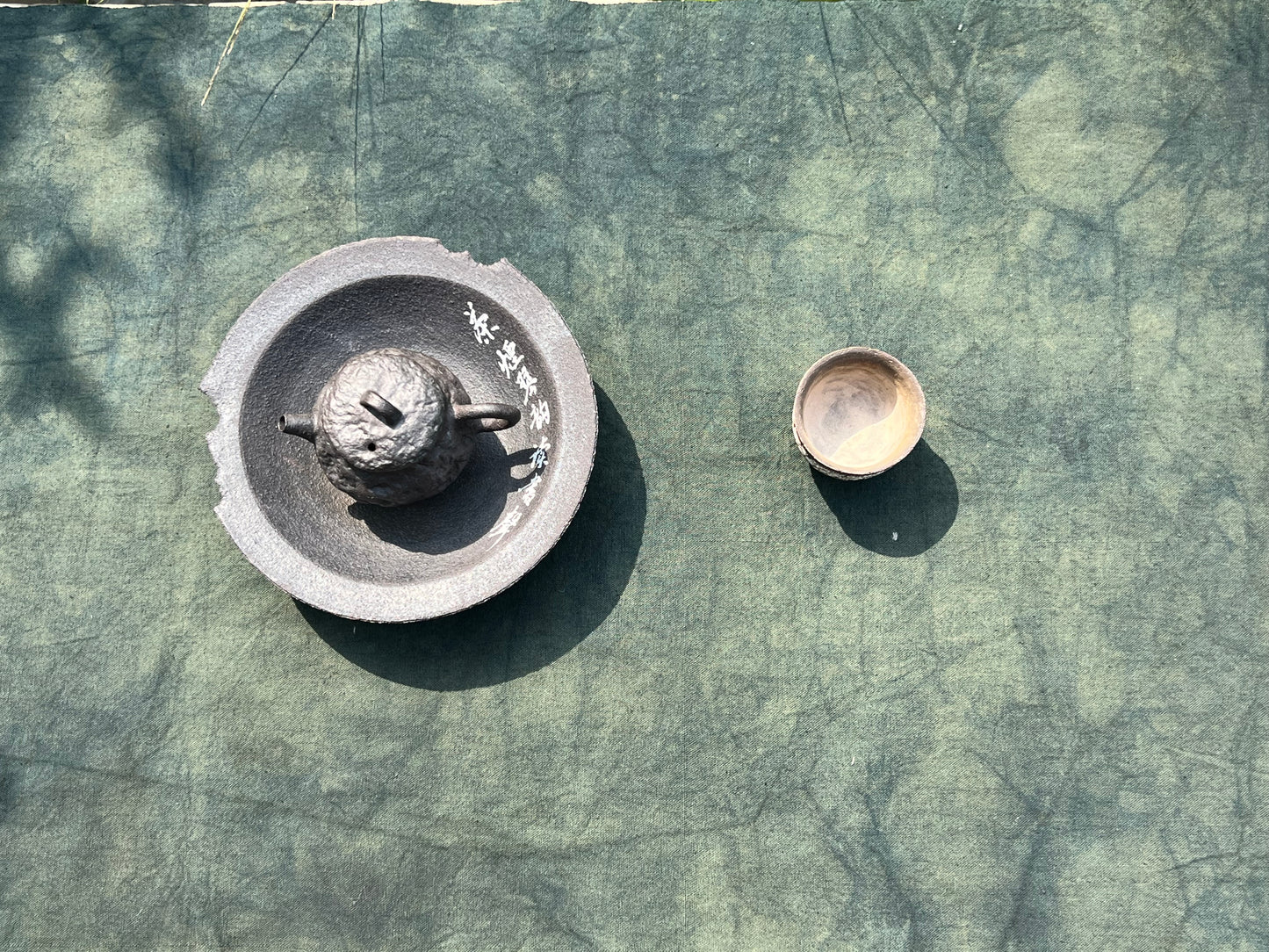 Hand Dyed Indigo Dyeing Tea Table Cloth Antique Style Blue Color Tea Mat Chaxi