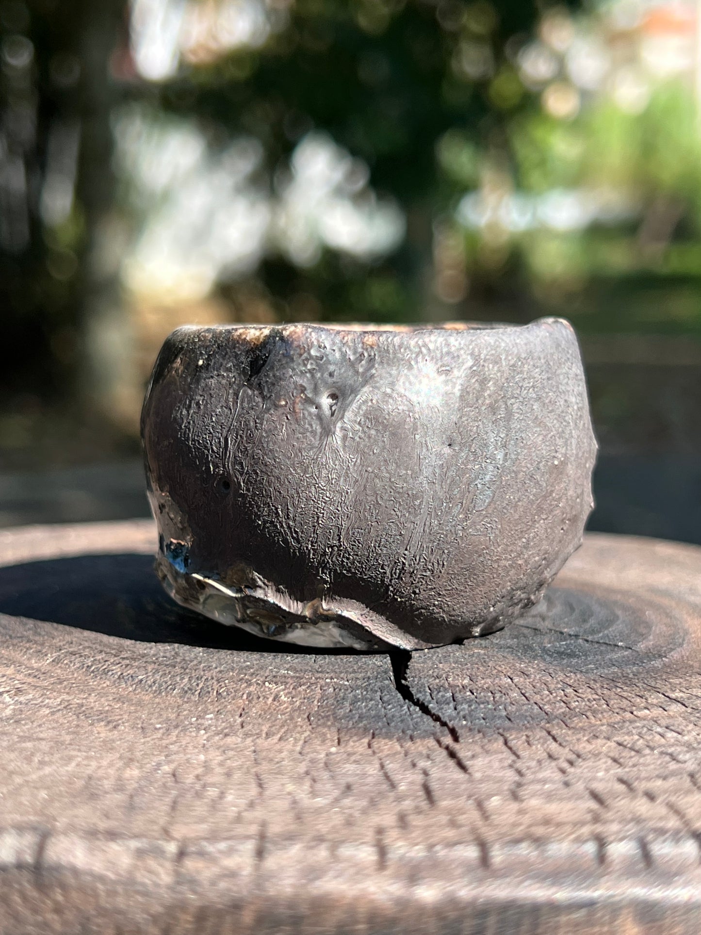 Woodfired Handmade Crude Pottery Teacup Gloss Unique Artwork Chinese Master Pottery Ceramic Japanese Ceramic Tea Ceremony