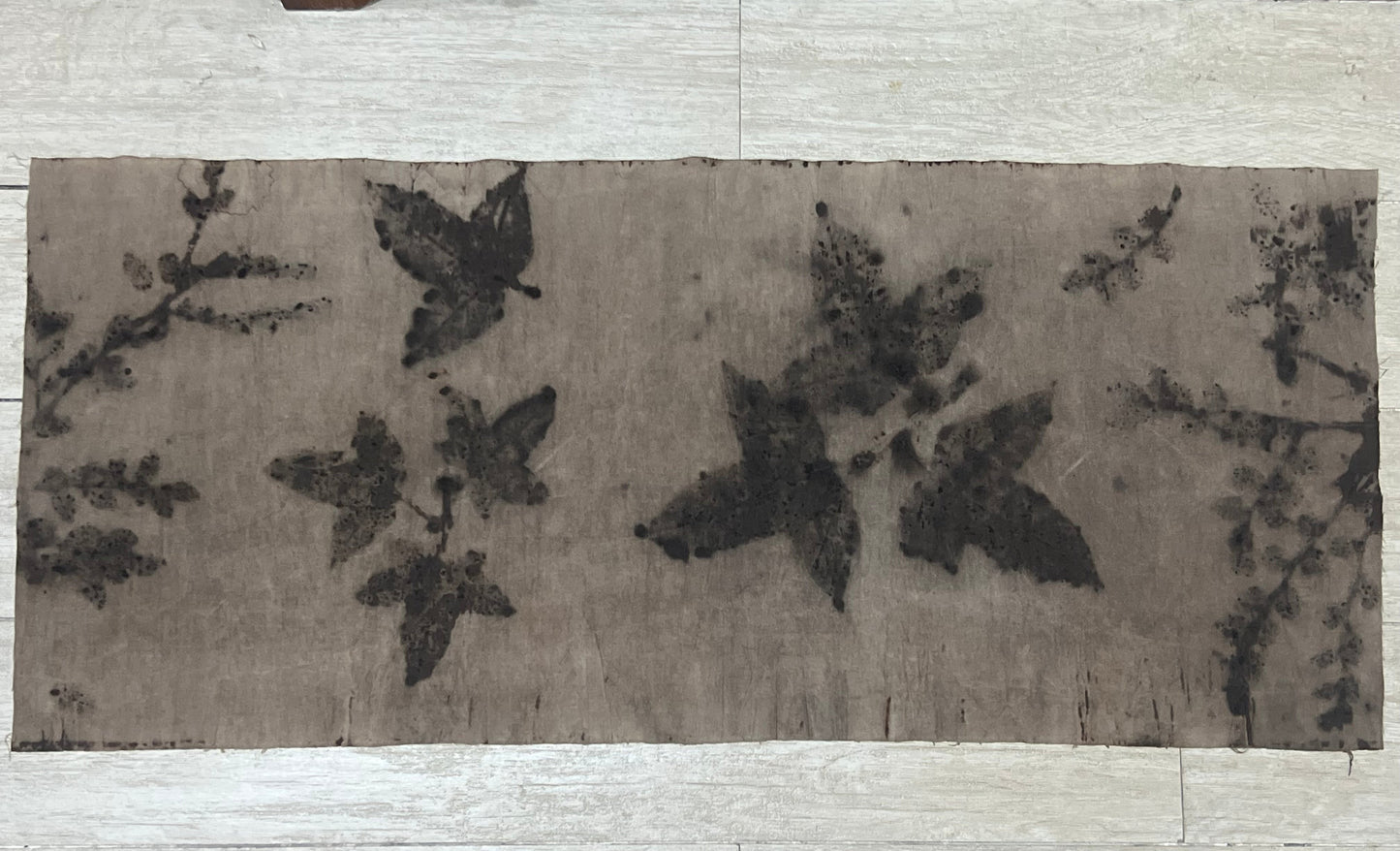 Hand-dyed Plant Dyed Tea Table Cloth Natural Dye Style Antique Cotton Maple Leaf Chabu Chaxi