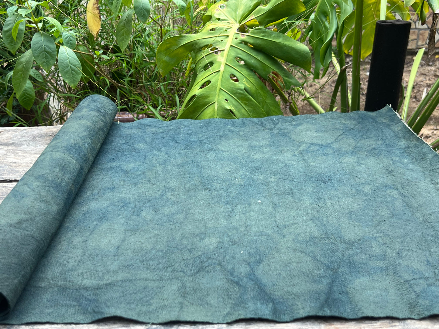 Hand Dyed Indigo Dyeing Tea Table Cloth Antique Style Blue Color Tea Mat Chaxi