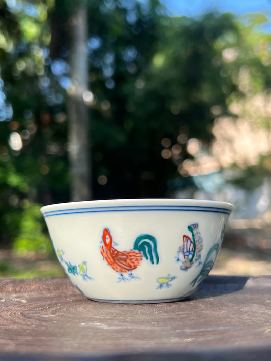 this is Chinese doucai porcelain ji gang bei. this is a ceramic teacup
