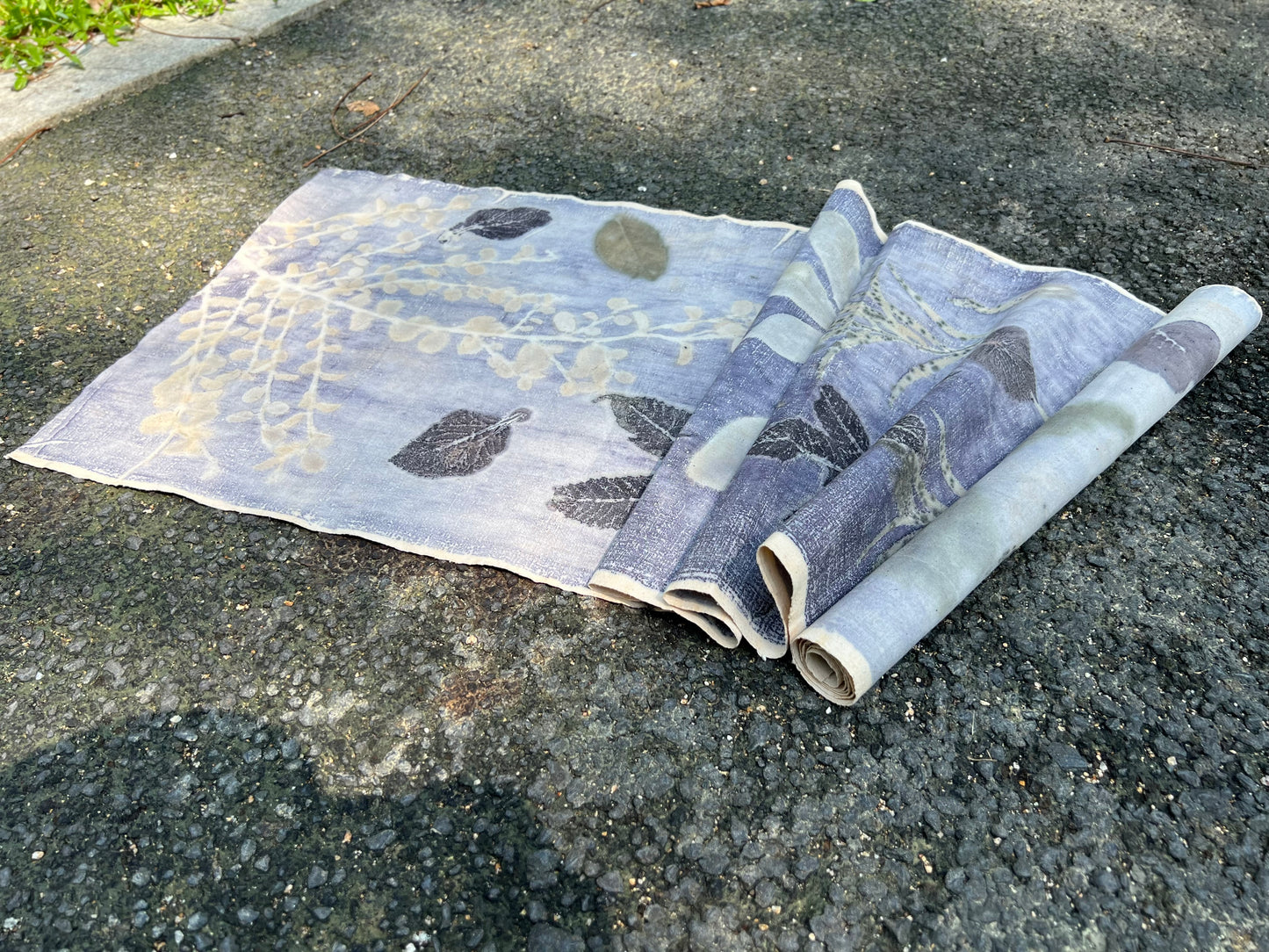 Hand Dyed Tea Mat Natura Plant Dyed Cotton Tea Table Cloth Chabu Chaxi