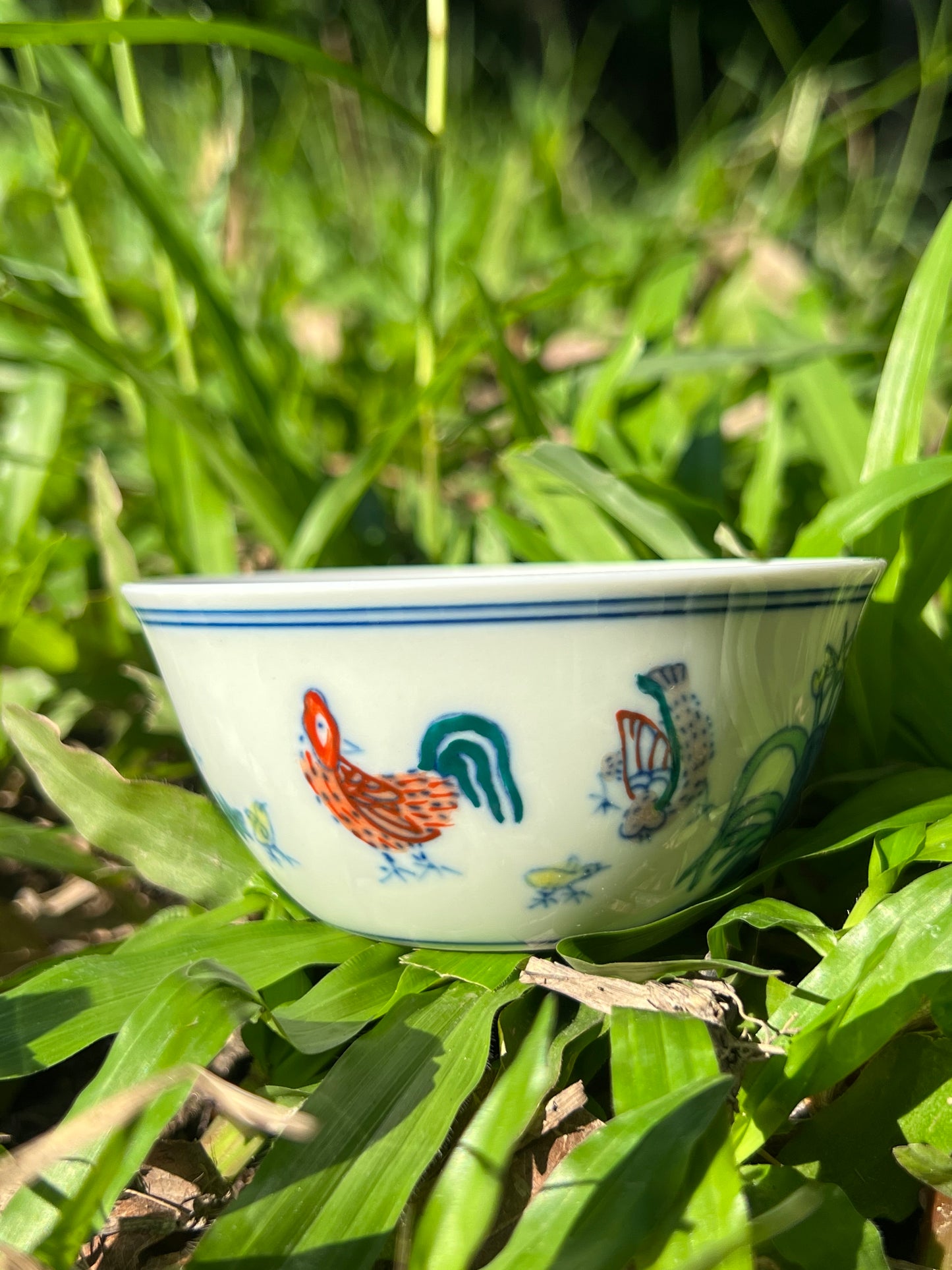 this is Chinese doucai porcelain ji gang bei. this is a ceramic teacup