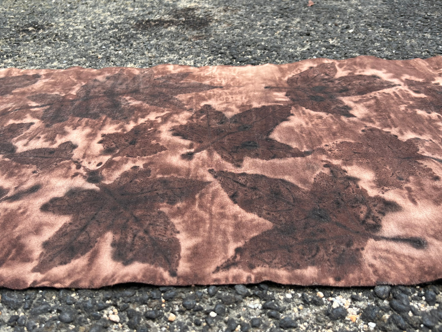 Tea Table Cloth Hand Dyed Plant Dyed Cotton Tea Mat Natura Dye Chabu Chaxi Reddish Brown Color