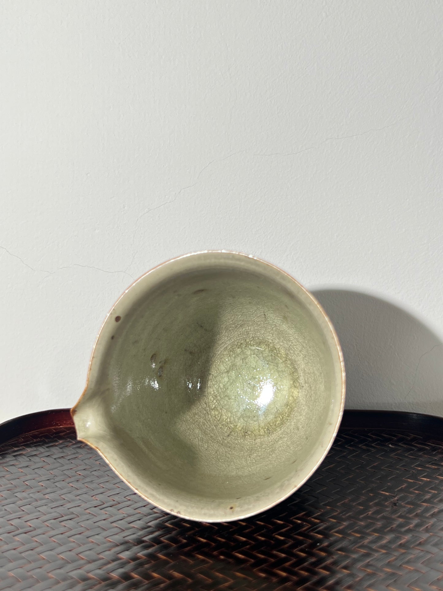 Fair cup Pottery Handmade Green Glaze Cup Handcrafted Gongdaobei Artwork Gongfu Teaware Japanese Ceramic