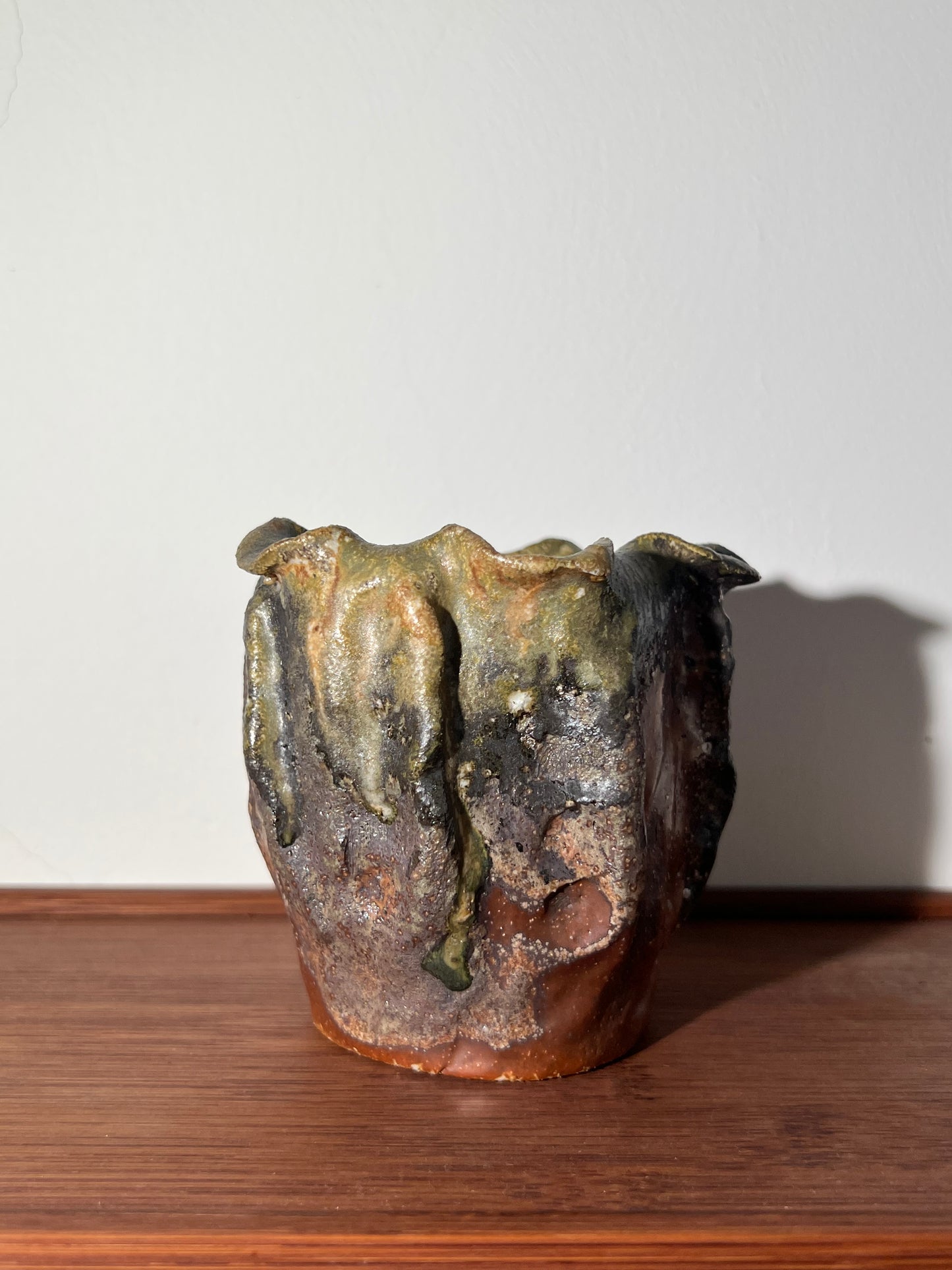 Fair cup Chinese Woodfired Handmade Crude Pottery Cup Gloss Unique Artwork Gongdaobei