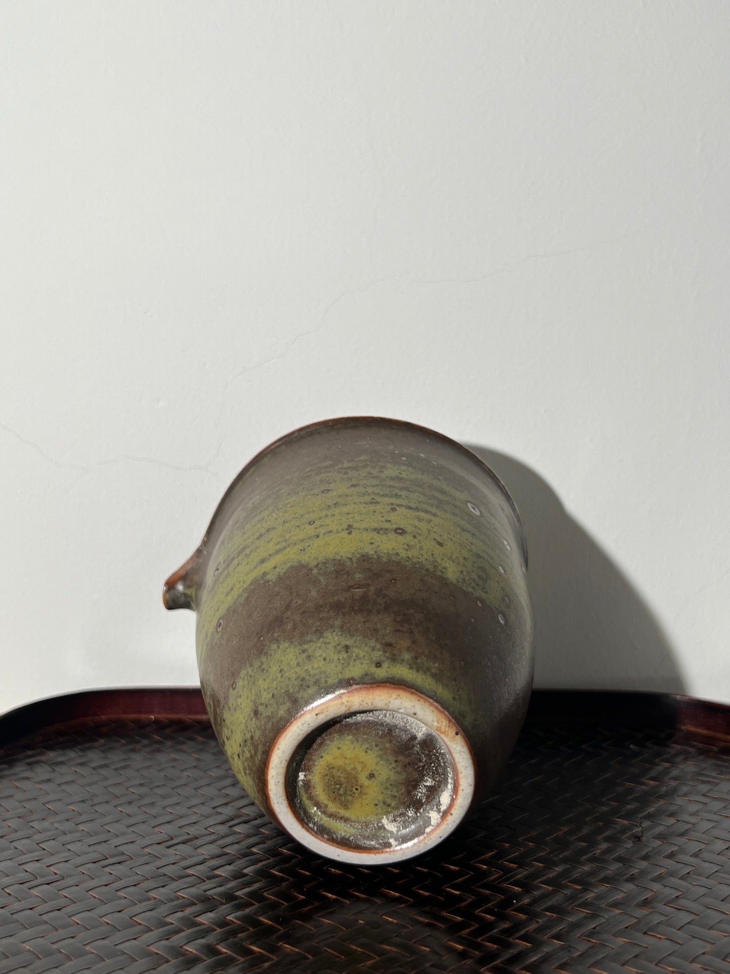 Fair cup Pottery Handmade Green Glaze Cup Handcrafted Gongdaobei Artwork Gongfu Teaware Japanese Ceramic