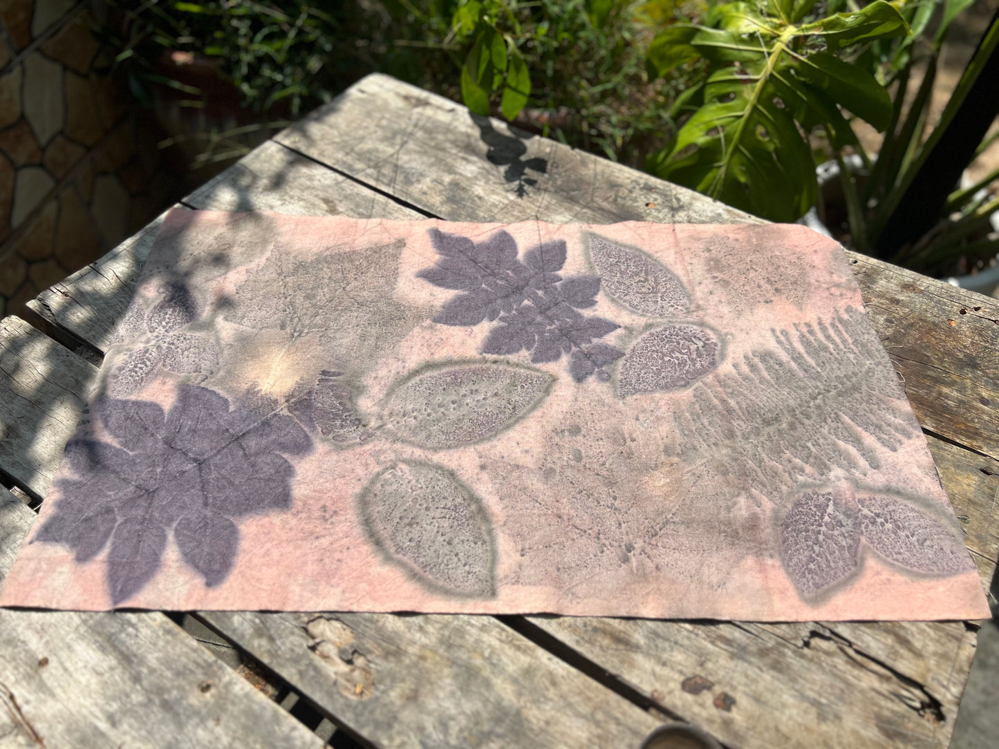 Hand Dyed Tea Table Cloth Plant Dyed Two Sides Cotton Tea Mat Nature Dye Chabu Chaxi