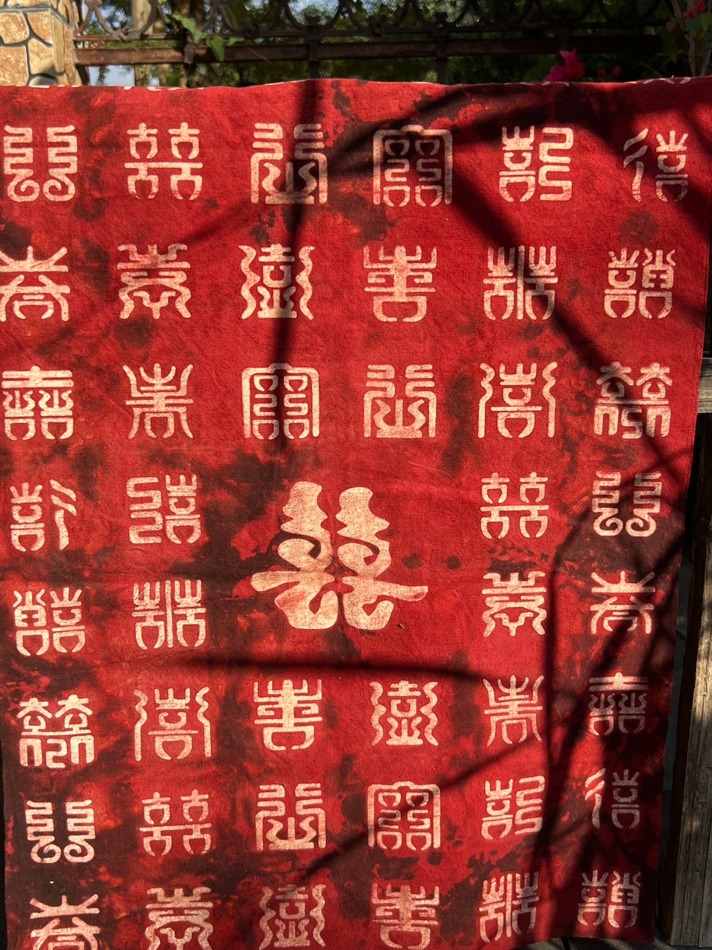 Hand Dyed Natural Dyed Tea Table Cloth Pure Cotton Red Tea Mat Chabu Chaxi