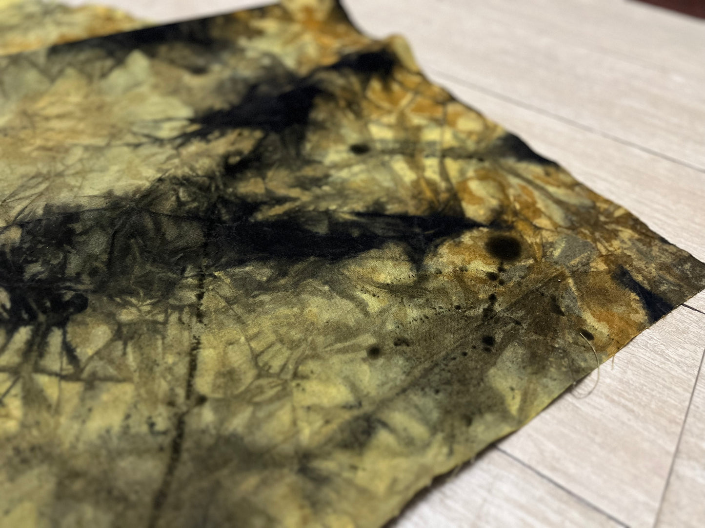 Hand Dyed Tea Table Cloth Plant Dyed Cotton Tea Mat Nature Dye Chabu Chaxi Two Sides