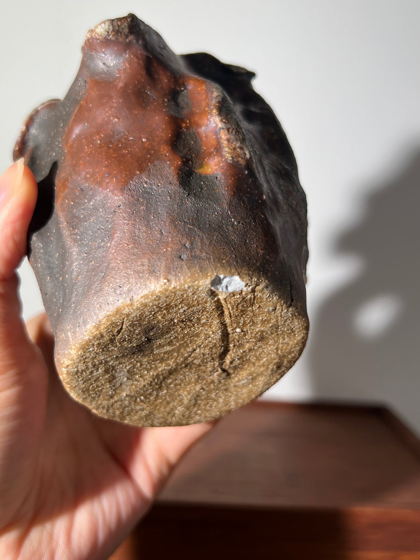 Fair cup Chinese Woodfired Handmade Crude Pottery Cup Gloss Unique Artwork Gongdaobei