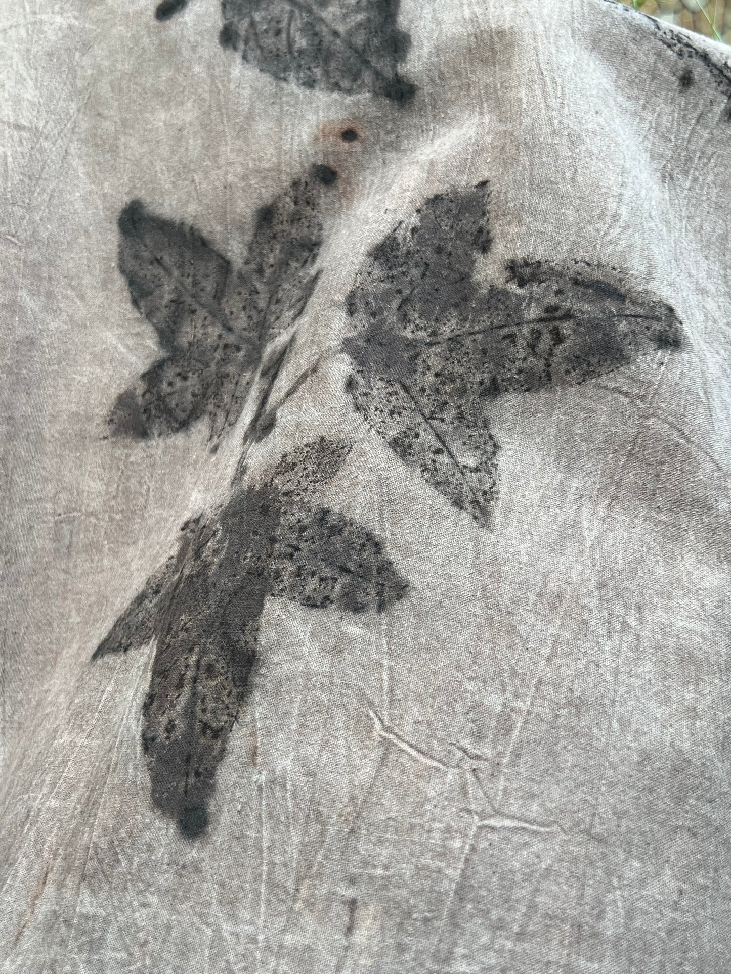 Hand-dyed Plant Dyed Tea Table Cloth Natural Dye Style Antique Cotton Maple Leaf Chabu Chaxi