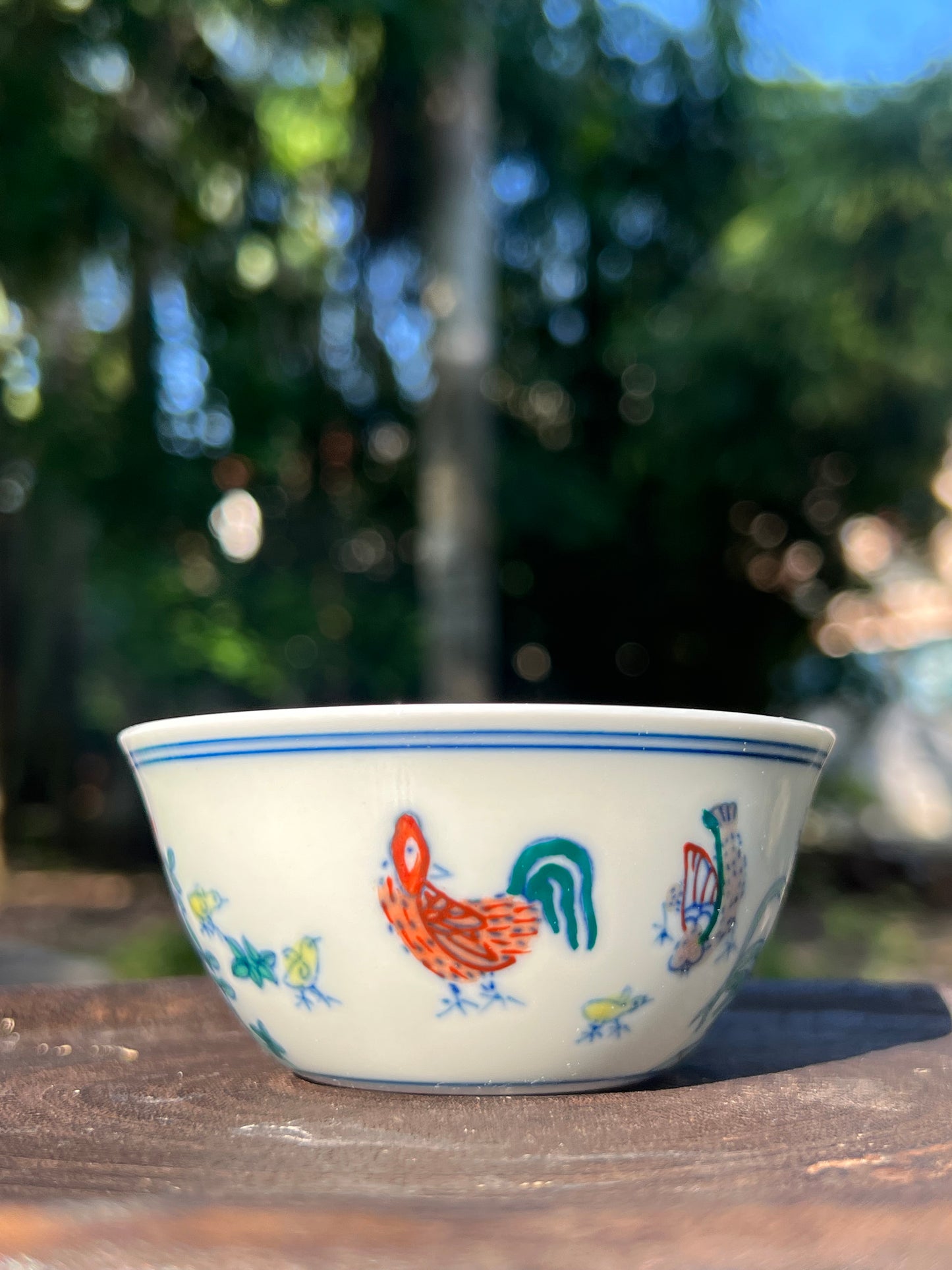 this is Chinese doucai porcelain ji gang bei. this is a ceramic teacup