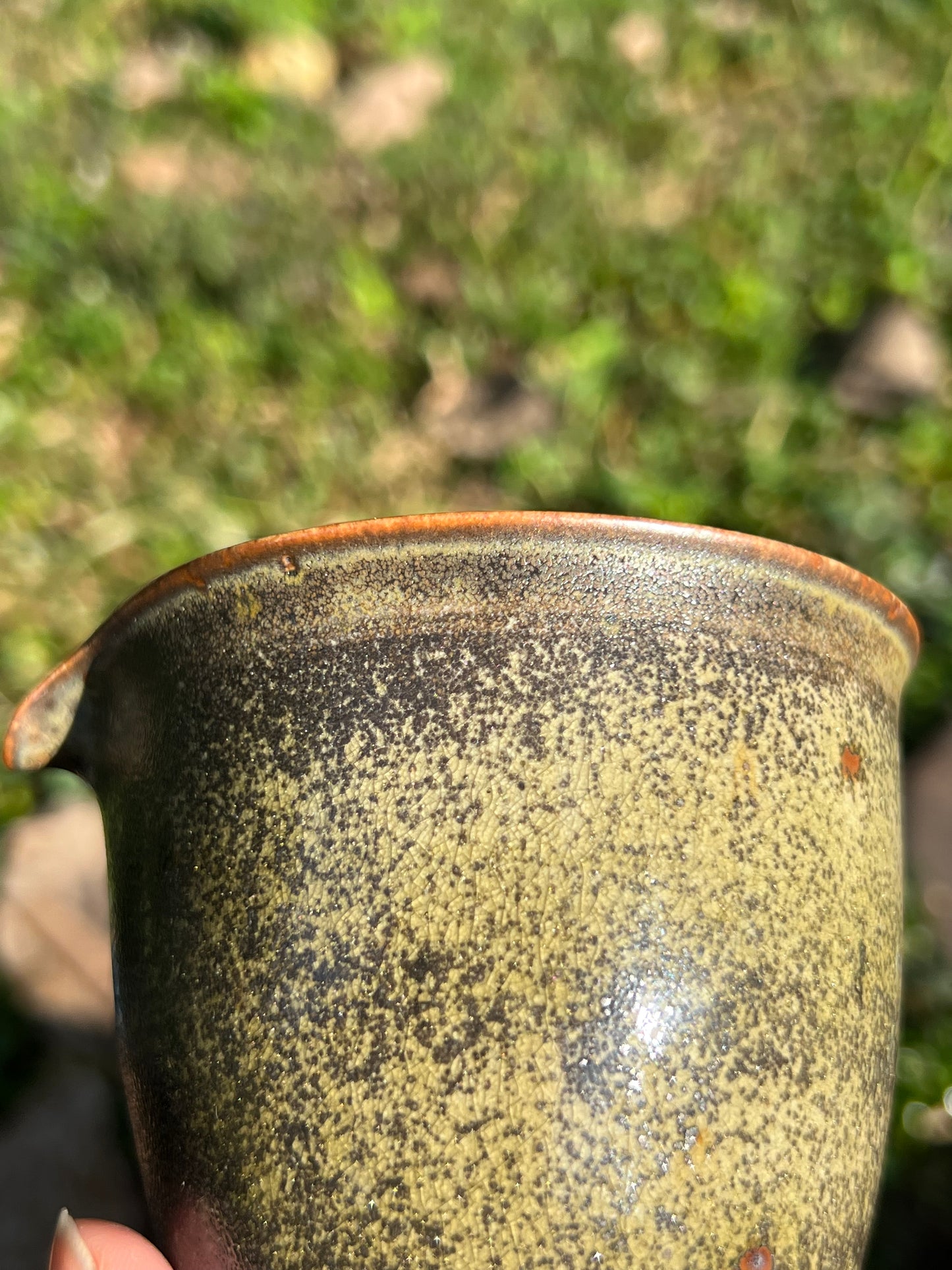 Fair cup Pottery Handmade Green Glaze Cup Handcrafted Gongdaobei Artwork Gongfu Teaware Japanese Ceramic