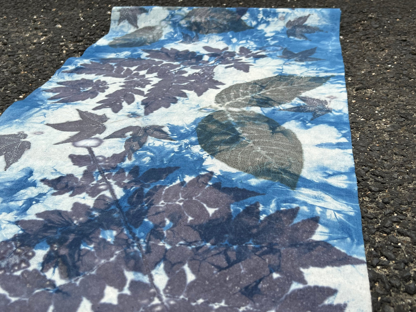 Hand Dyed Indigo Dyeing Tea Table Cloth Plant Dyed Cotton Tea Mat Natura Dye  Chabu Chaxi