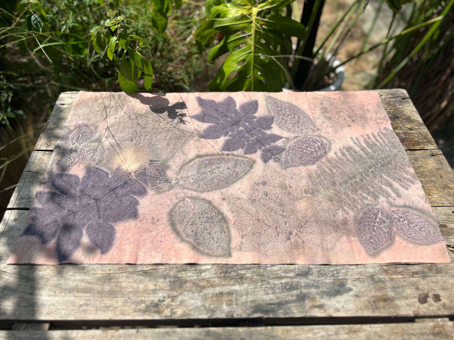 Hand Dyed Tea Table Cloth Plant Dyed Two Sides Cotton Tea Mat Nature Dye Chabu Chaxi
