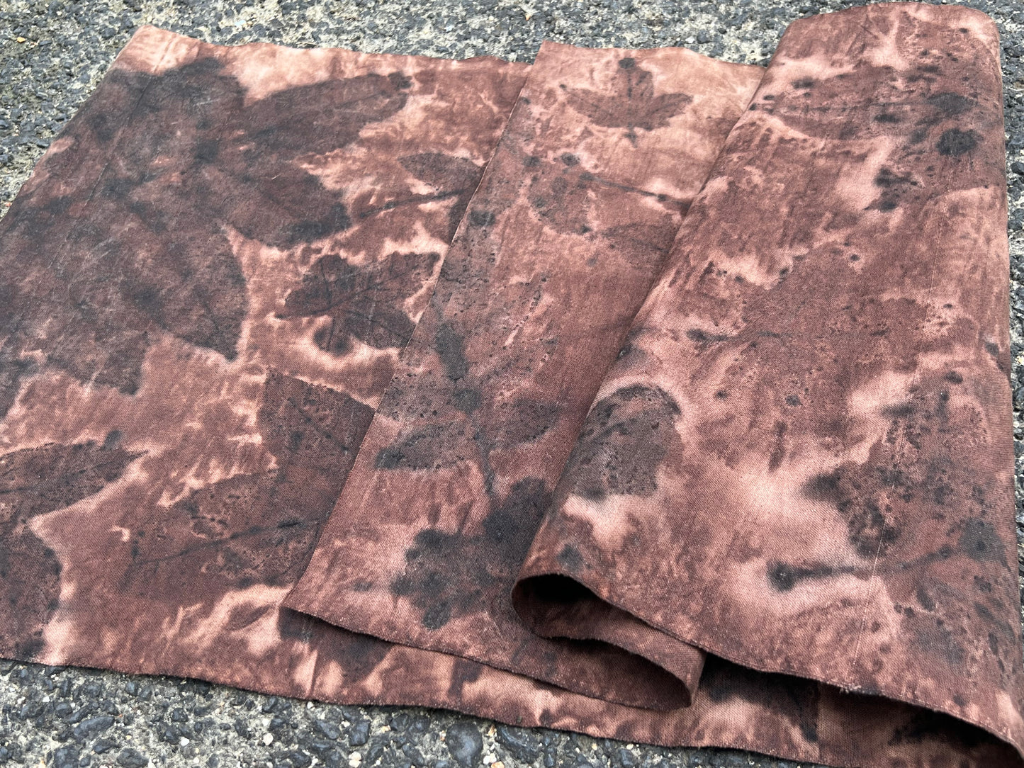 Tea Table Cloth Hand Dyed Plant Dyed Cotton Tea Mat Natura Dye Chabu Chaxi Reddish Brown Color