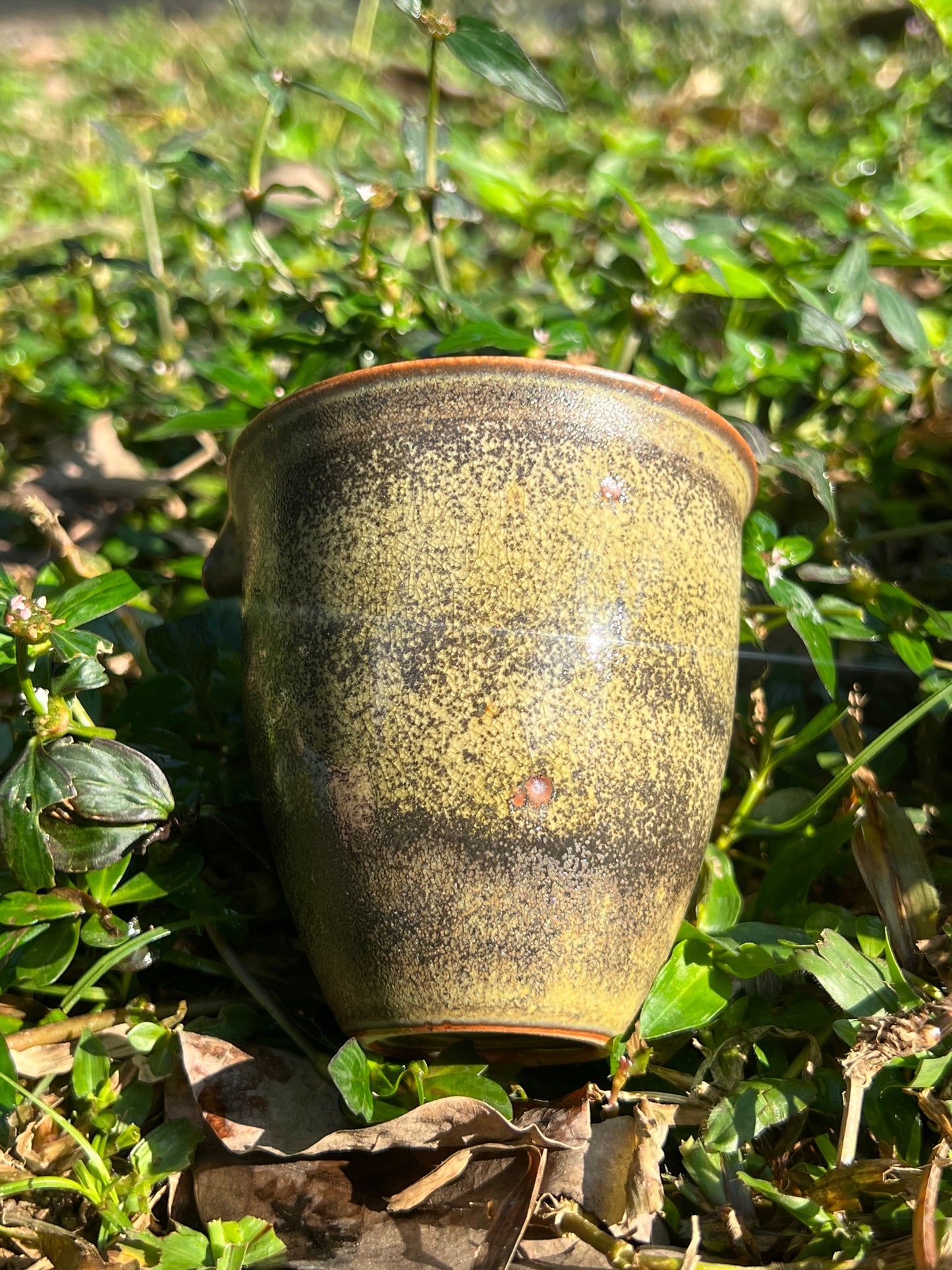 Fair cup Pottery Handmade Green Glaze Cup Handcrafted Gongdaobei Artwork Gongfu Teaware Japanese Ceramic
