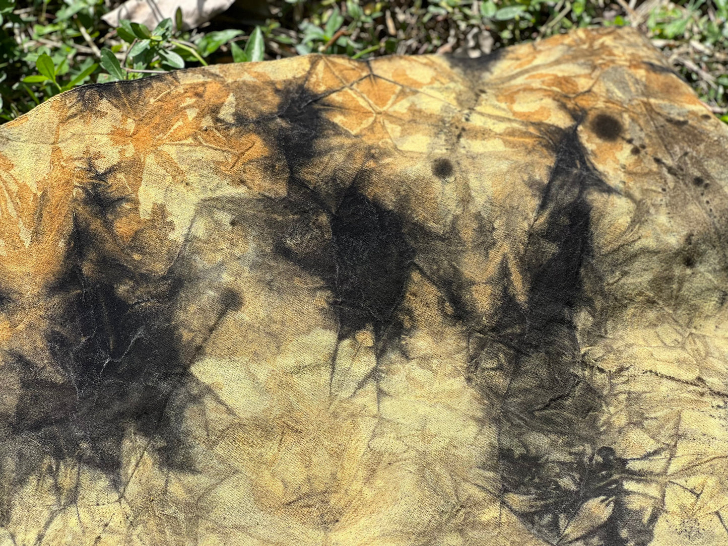 Hand Dyed Tea Table Cloth Plant Dyed Cotton Tea Mat Nature Dye Chabu Chaxi Two Sides