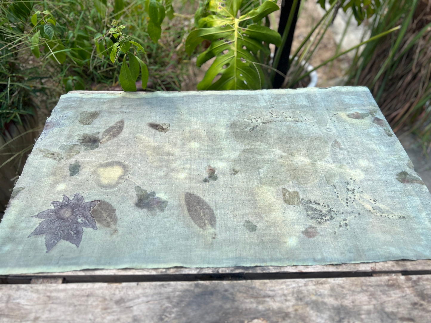Hand Dyed Tea Table Cloth Plant Dyed Cotton Tea Mat Natura Dye Chabu Chaxi