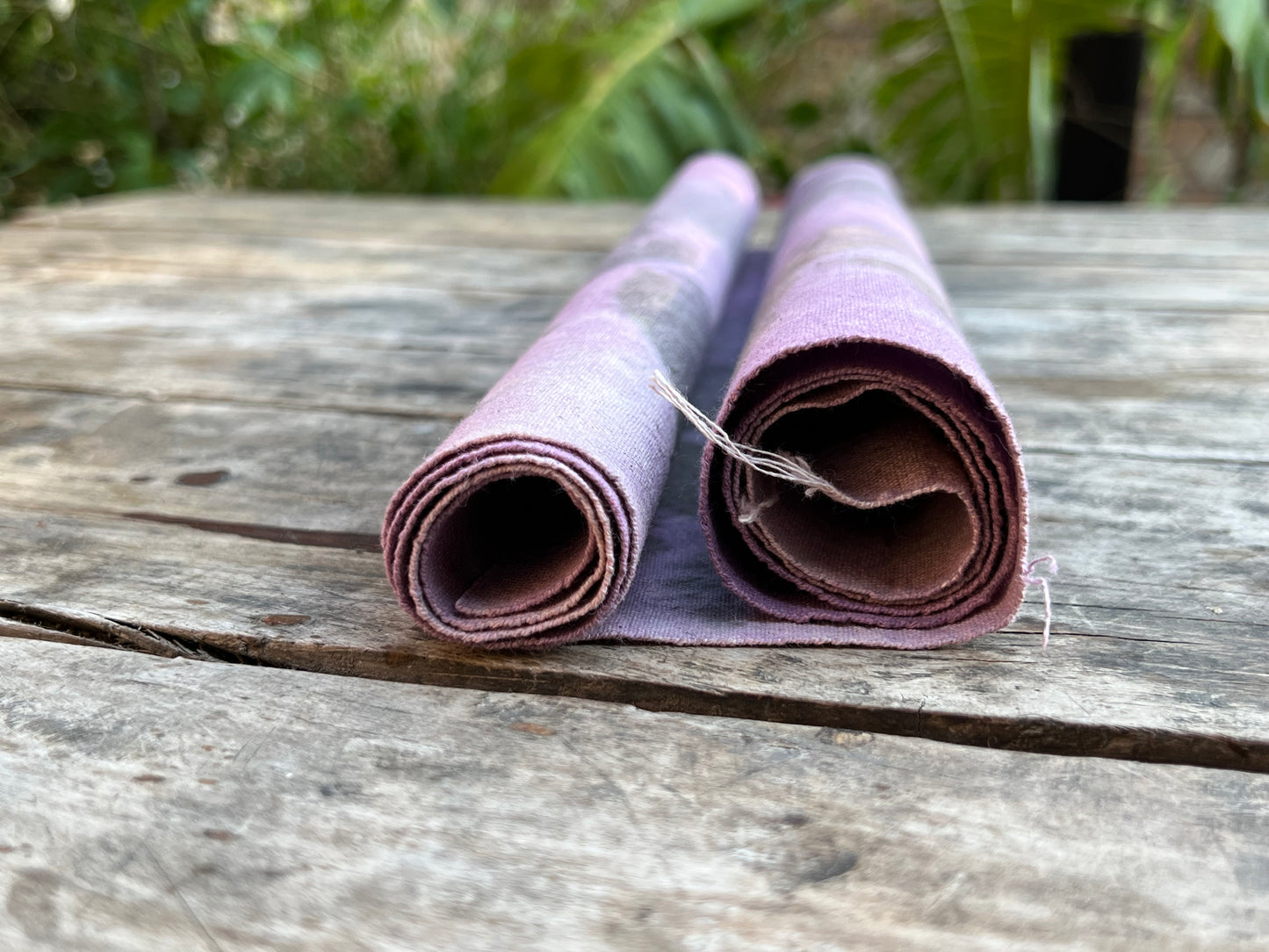Hand Dyed Tea Table Cloth Tea Mat Plant Dyed Pure Cotton Purple Color Chabu Chaxi