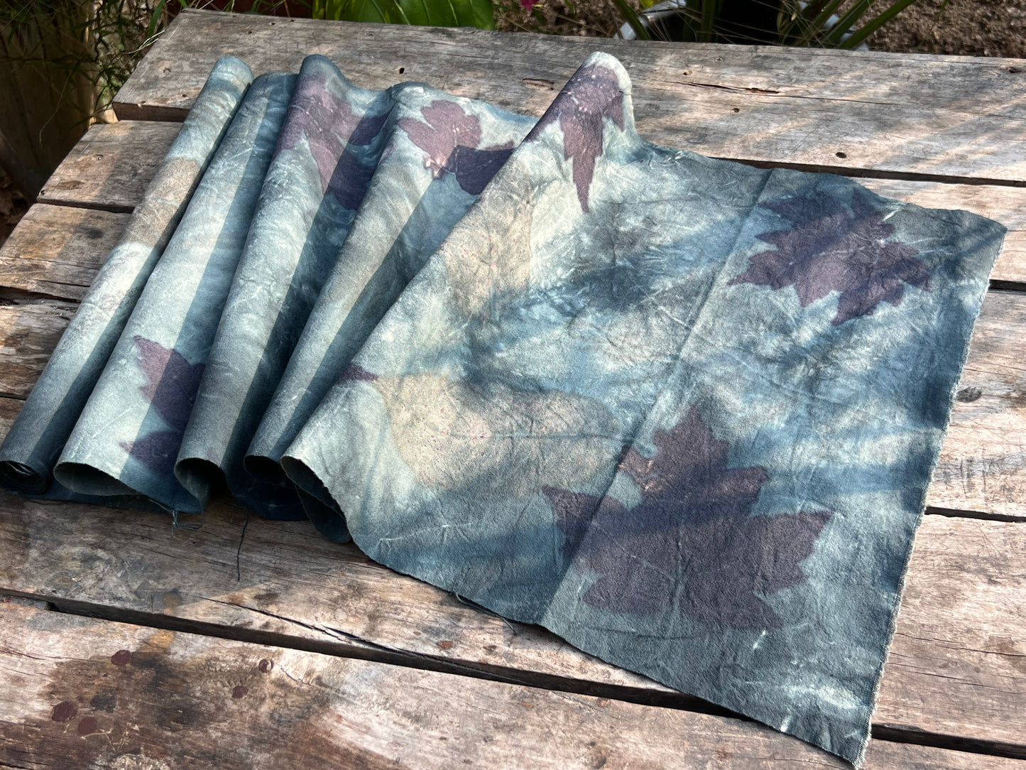 Hand Dyed Tea Table Cloth Indigo Dyed Tea Mat Natural Plant Dyed Cotton Chabu Chaxi