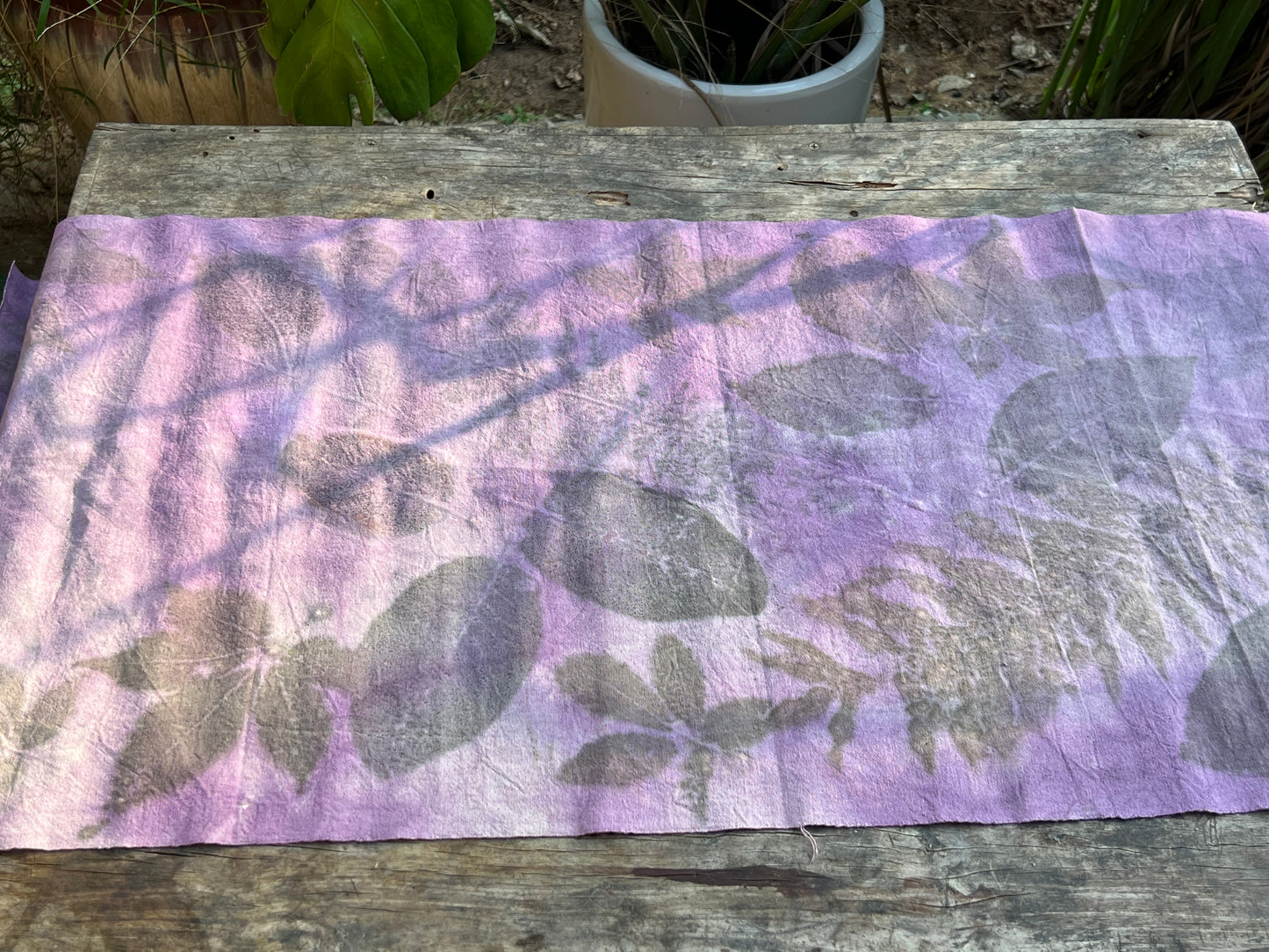 Hand Dyed Tea Table Cloth Tea Mat Plant Dyed Pure Cotton Purple Color Chabu Chaxi