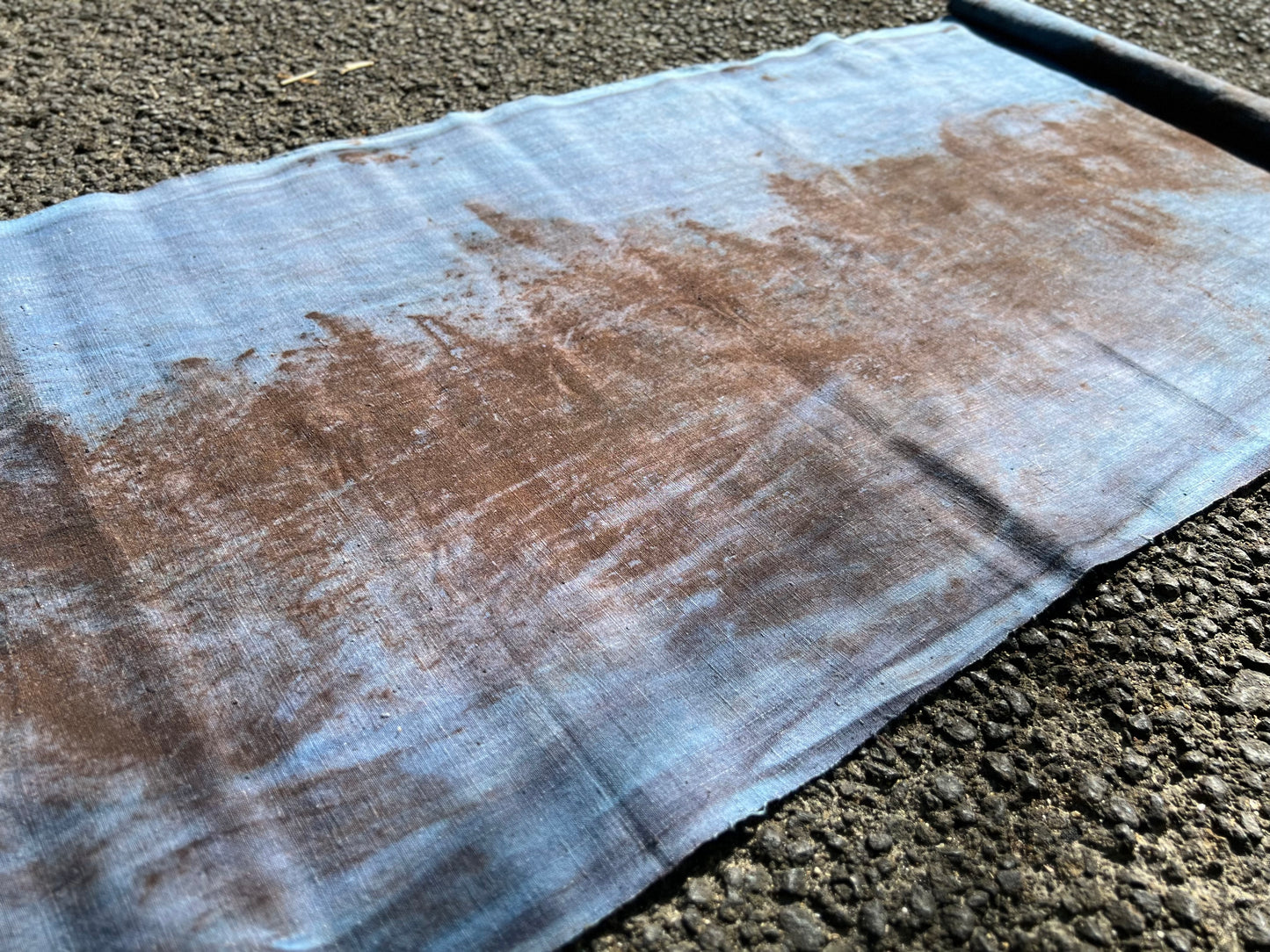 Hand Dyed Plant Dyed Tea Table Cloth Nature Dyed Cotton Tea Mat Two Sides Chabu Chaxi