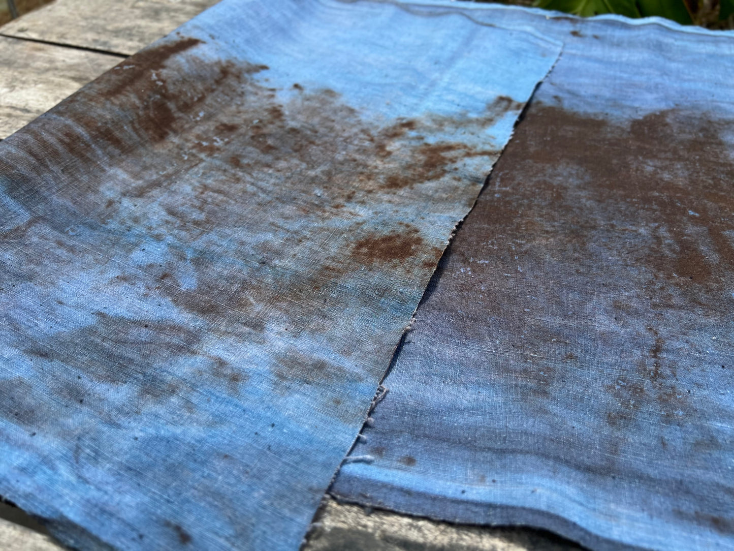 Hand Dyed Plant Dyed Tea Table Cloth Nature Dyed Cotton Tea Mat Two Sides Chabu Chaxi