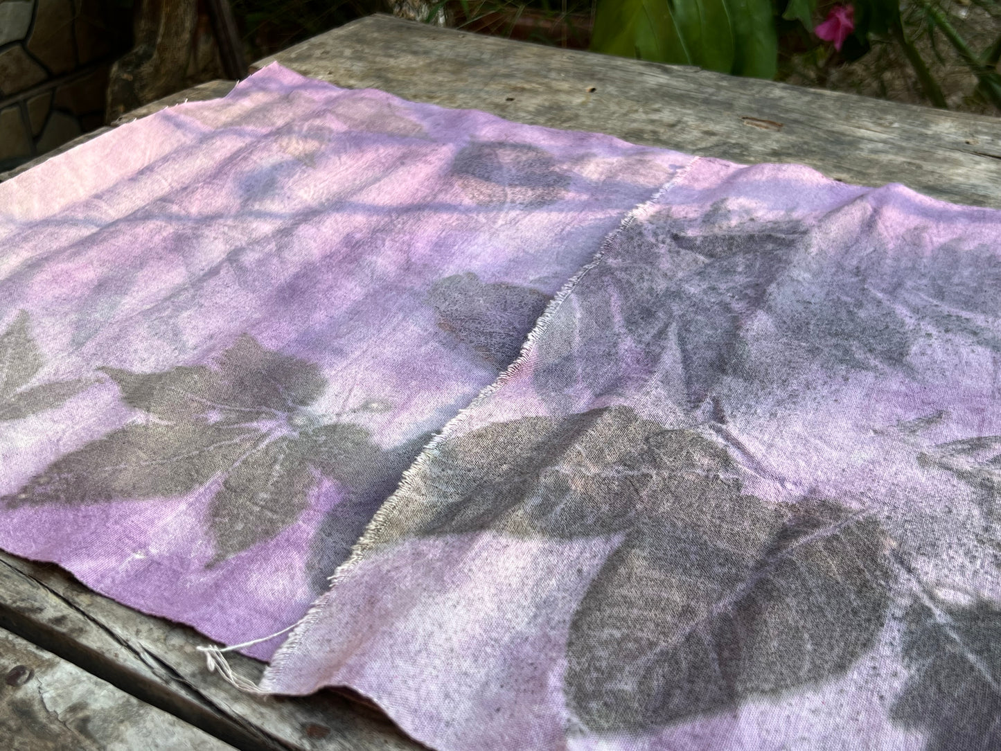 Hand Dyed Tea Table Cloth Tea Mat Plant Dyed Pure Cotton Purple Color Chabu Chaxi