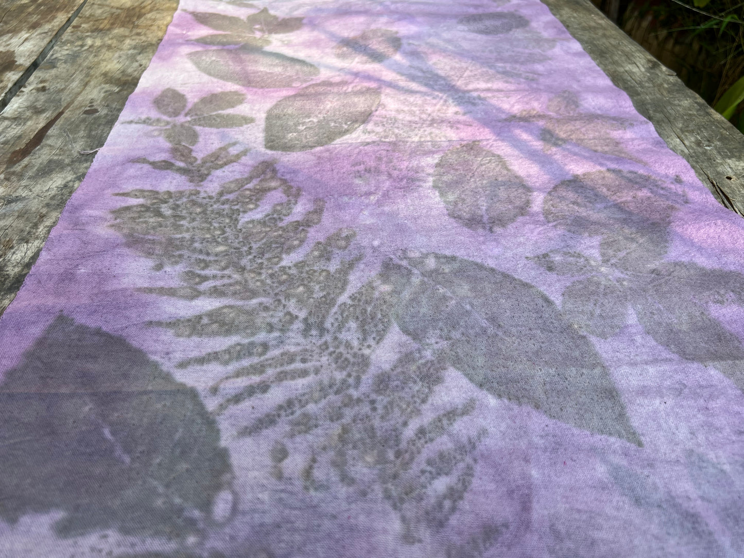 Hand Dyed Tea Table Cloth Tea Mat Plant Dyed Pure Cotton Purple Color Chabu Chaxi