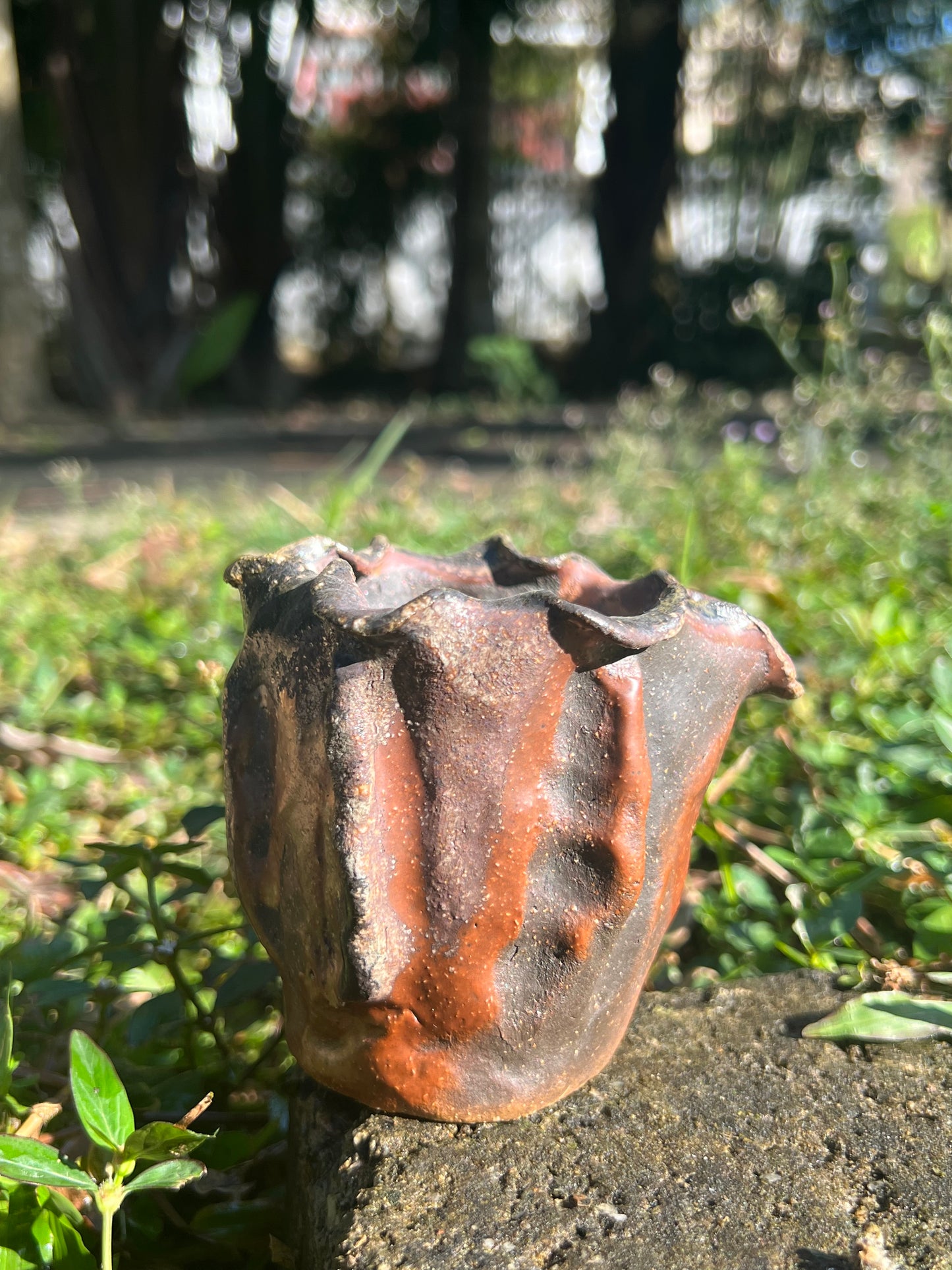 Fair cup Chinese Woodfired Handmade Crude Pottery Cup Gloss Unique Artwork Gongdaobei