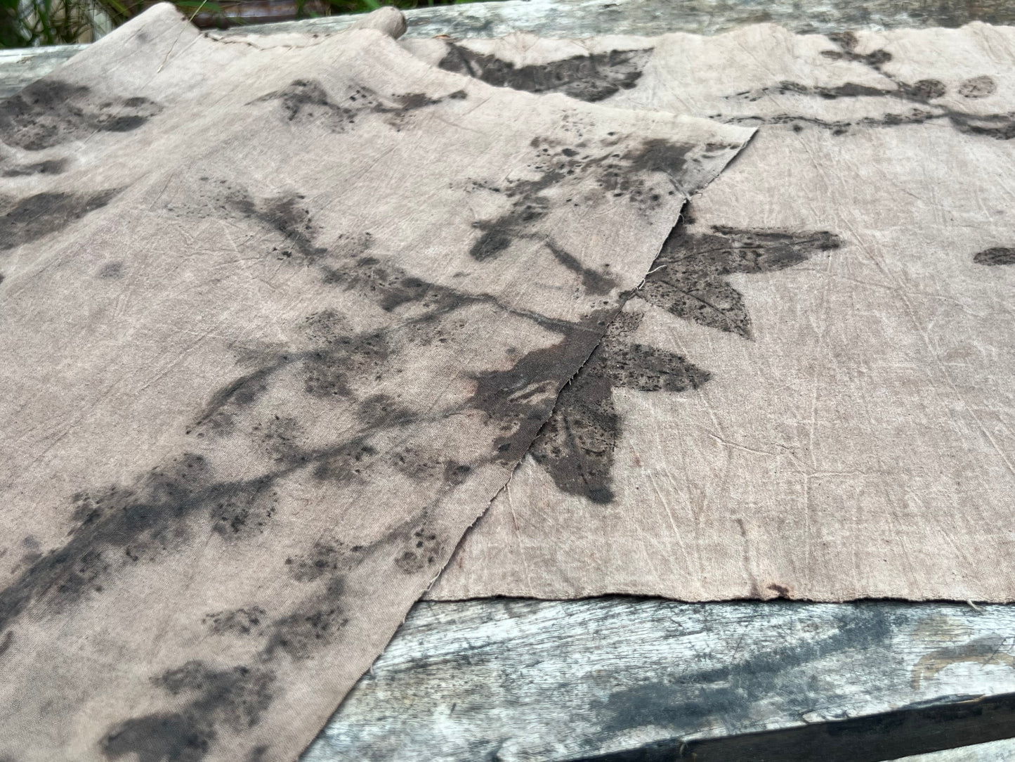 Hand-dyed Plant Dyed Tea Table Cloth Natural Dye Style Antique Cotton Maple Leaf Chabu Chaxi