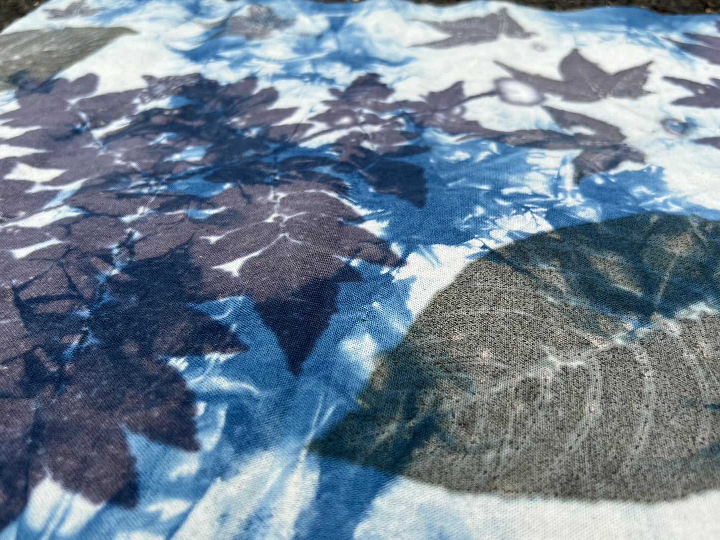 Hand Dyed Indigo Dyeing Tea Table Cloth Plant Dyed Cotton Tea Mat Natura Dye  Chabu Chaxi