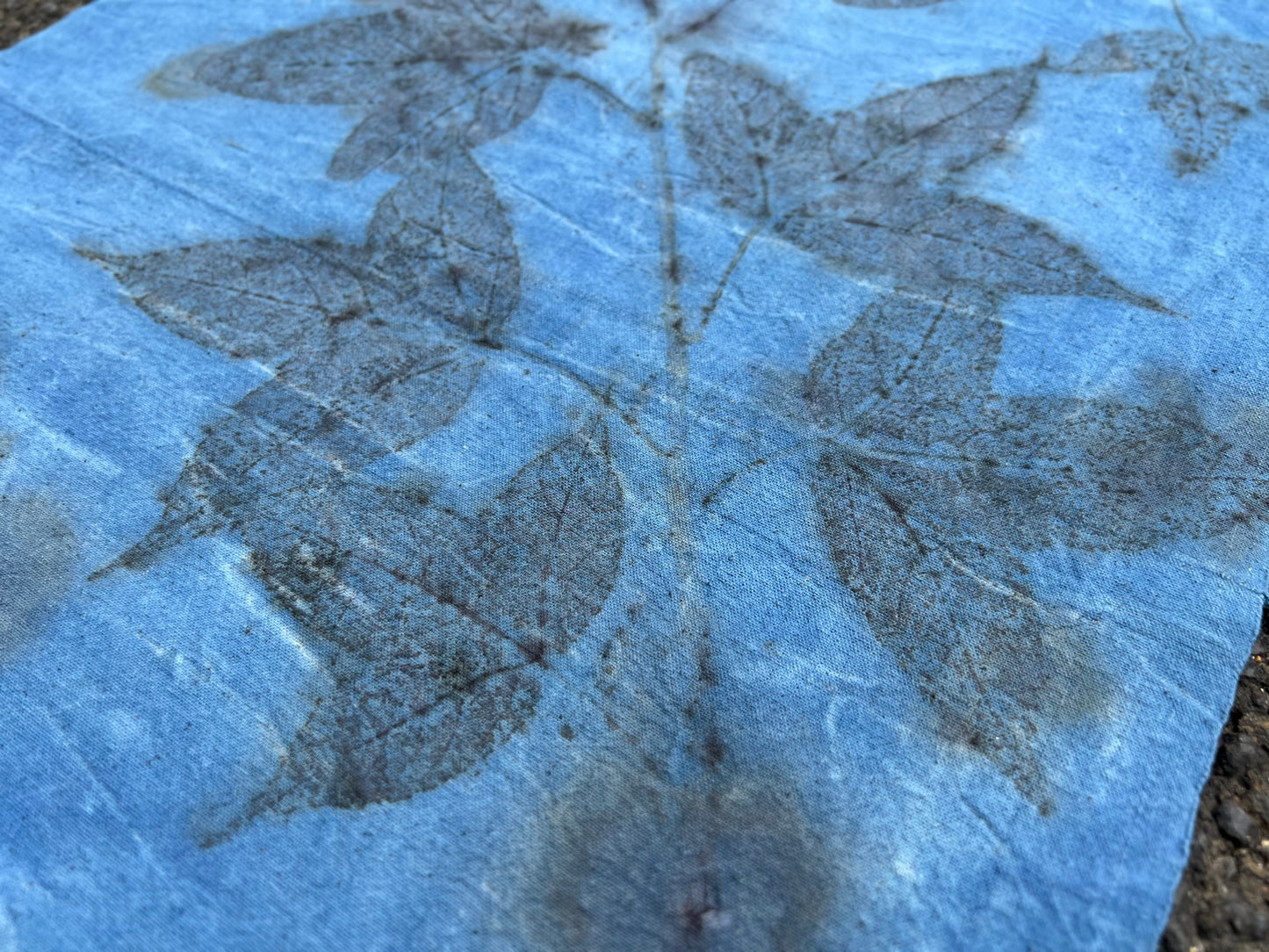 Hand Dyed Indigo Dyeing Tea Mat Plant Dyed Cotton Tea Table Cloth Nature Dye Chabu Chaxi
