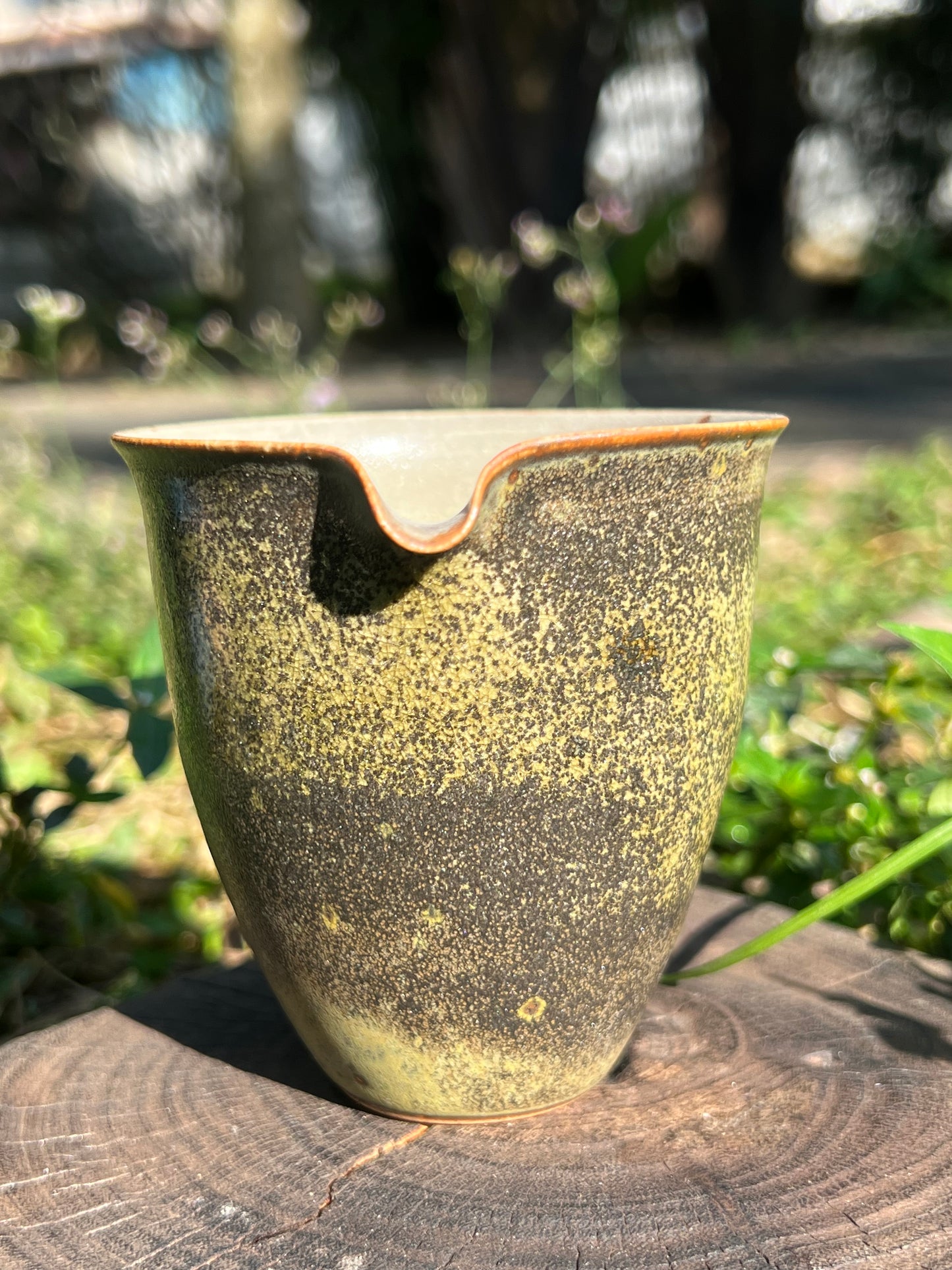 Fair cup Pottery Handmade Green Glaze Cup Handcrafted Gongdaobei Artwork Gongfu Teaware Japanese Ceramic