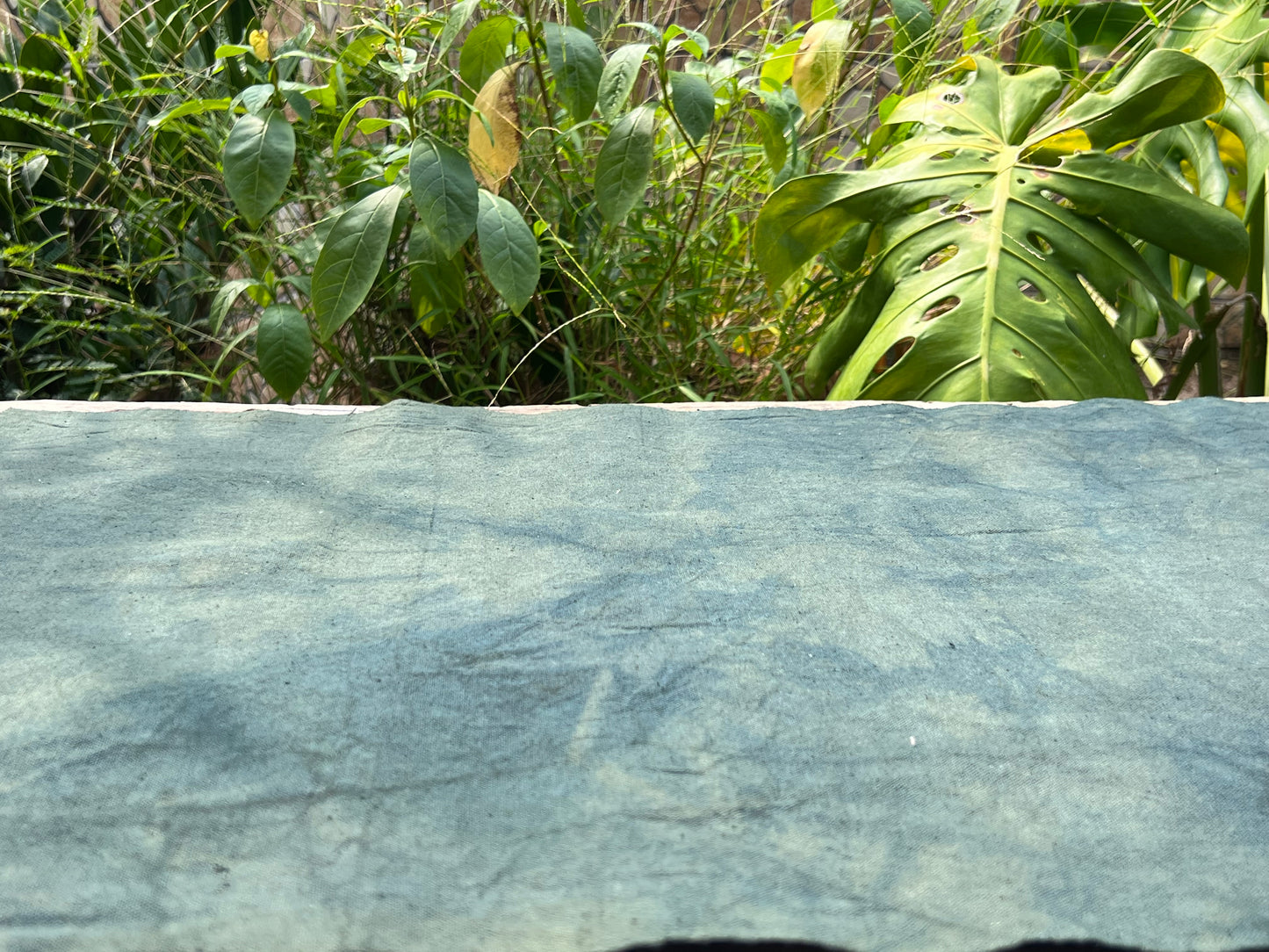 Hand Dyed Indigo Dyeing Tea Table Cloth Antique Style Blue Color Tea Mat Chaxi