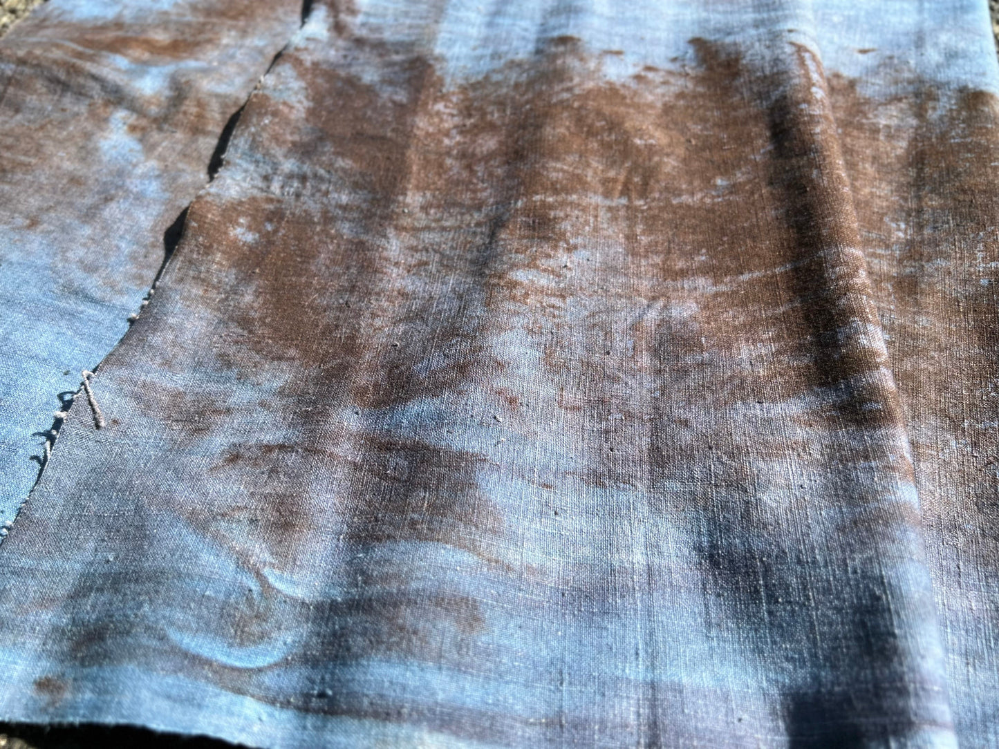 Hand Dyed Plant Dyed Tea Table Cloth Nature Dyed Cotton Tea Mat Two Sides Chabu Chaxi