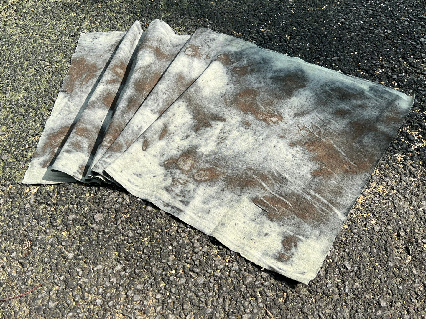 Hand Dyed Tea Table Cloth Natura Plant Dyed Cotton Tea Mat Chabu Chaxi